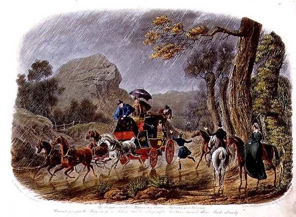 R.G. tarafından oyulmuş "Hayal kırıklığı veya Duşta Geri Çekilme" Reeve (fl.1811-37) pub. Thomas McLean tarafından by Charles B. (after) Newhouse