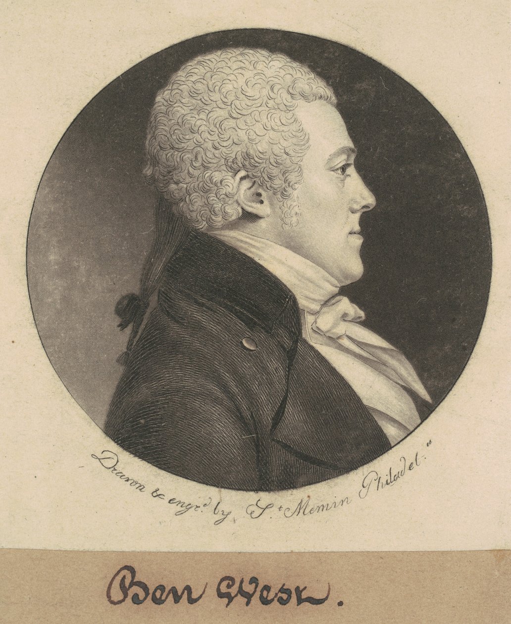Benjamin Batı by Charles B. J. Févret de Saint Mémin