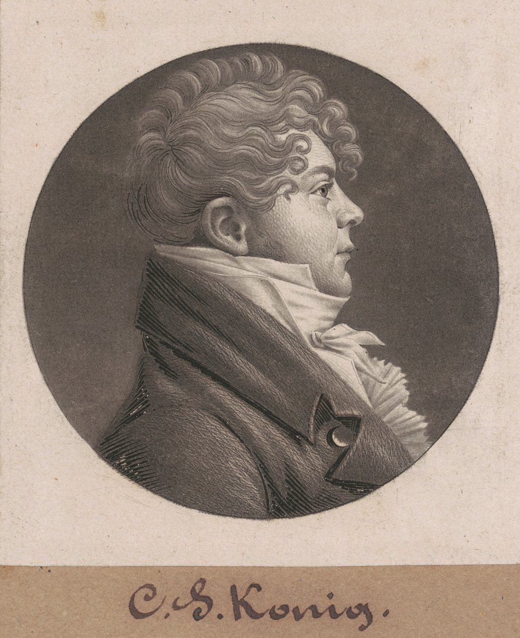 Christian Simon König by Charles B. J. Févret de Saint Mémin