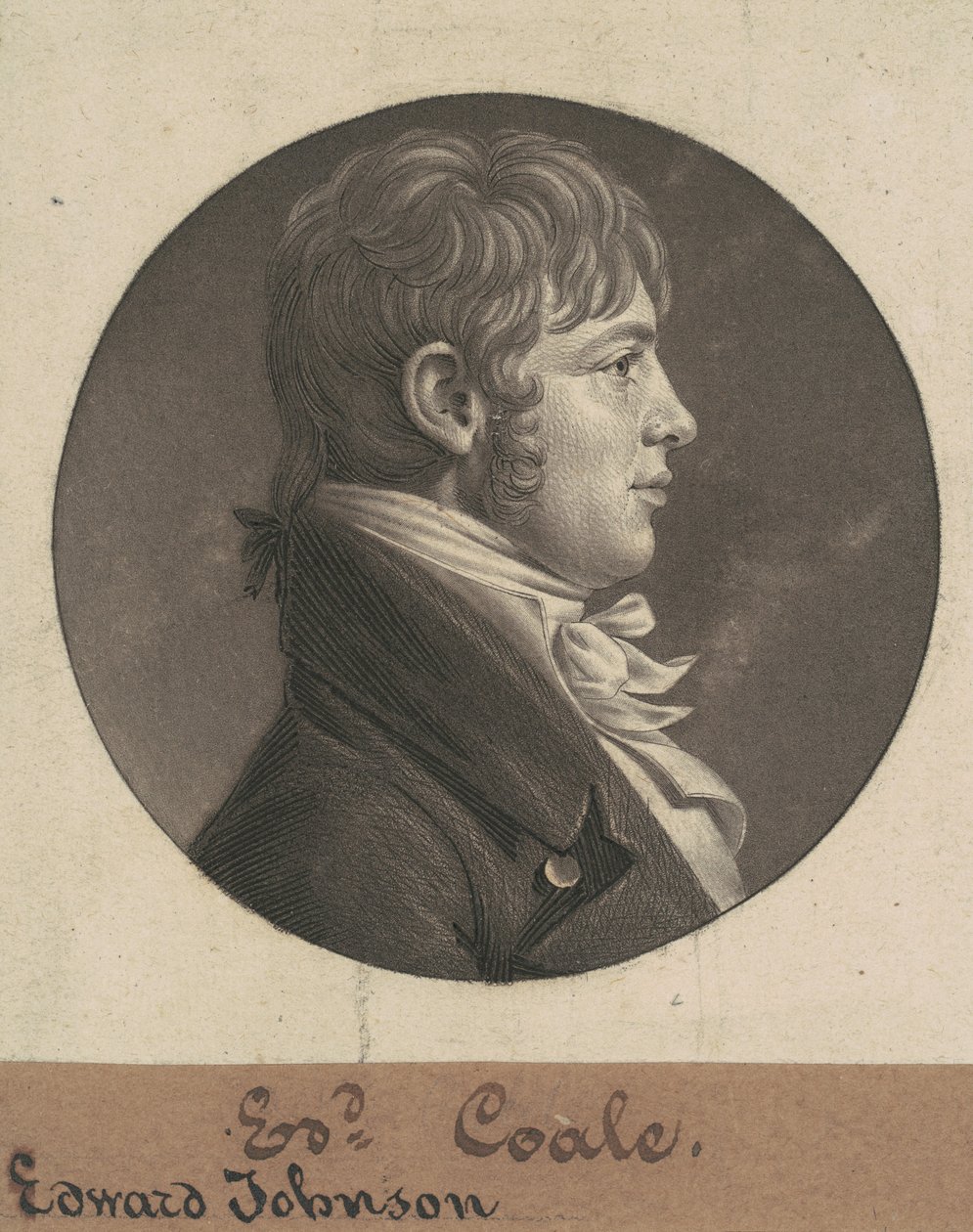 Edward Johnson Kömür by Charles B. J. Févret de Saint Mémin