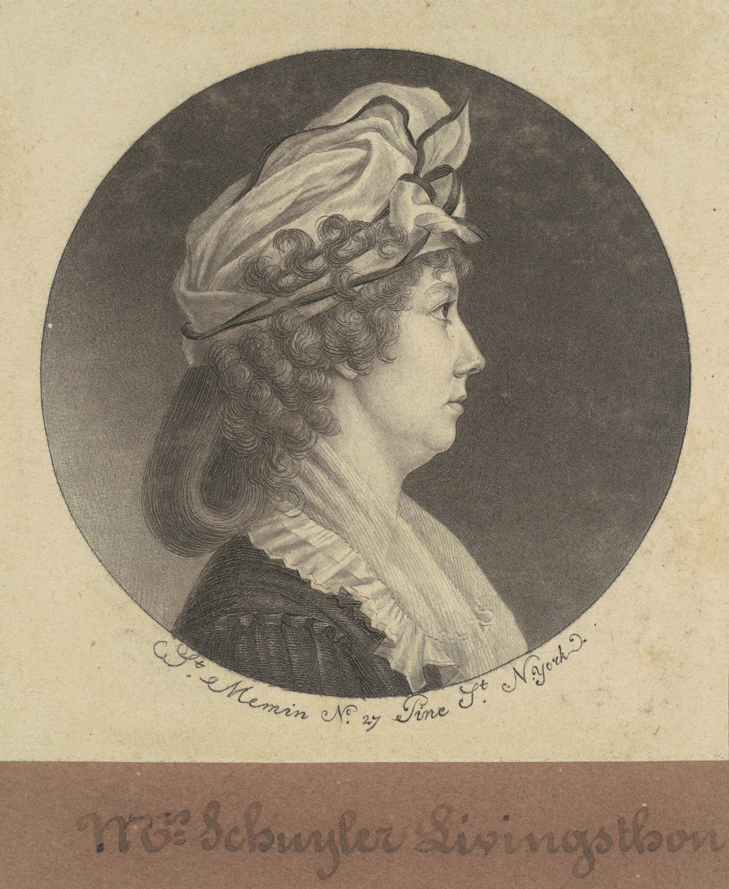 Eliza Barclay Livingston by Charles B. J. Févret de Saint Mémin
