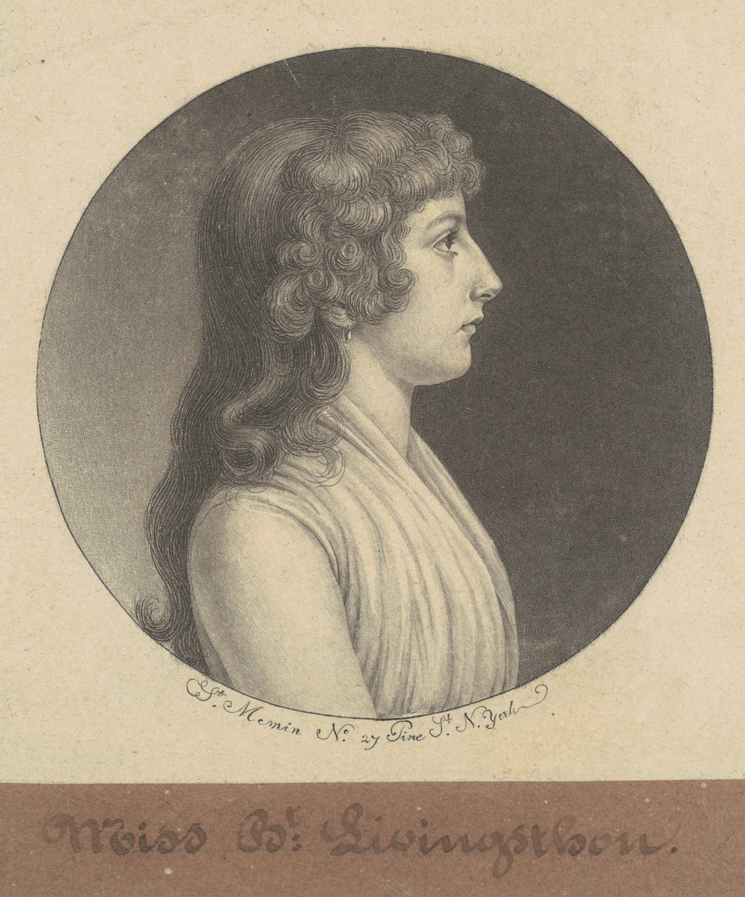 Elizabeth Livingston by Charles B. J. Févret de Saint Mémin