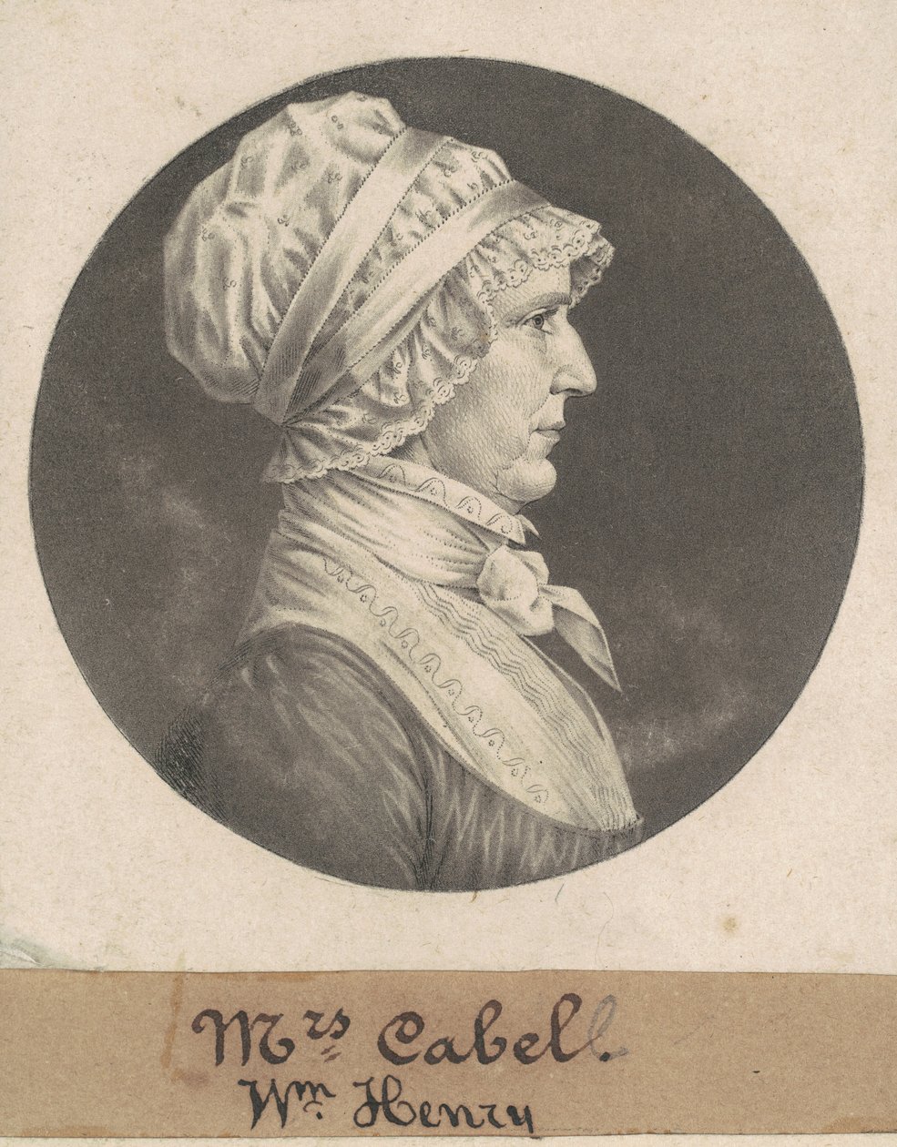 Hannah Carrington Cabell by Charles B. J. Févret de Saint Mémin