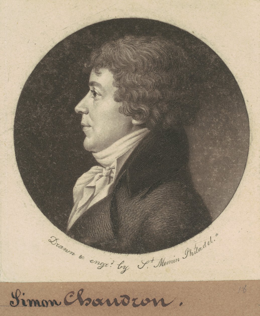 Jean-Simon Chaudron by Charles B. J. Févret de Saint Mémin