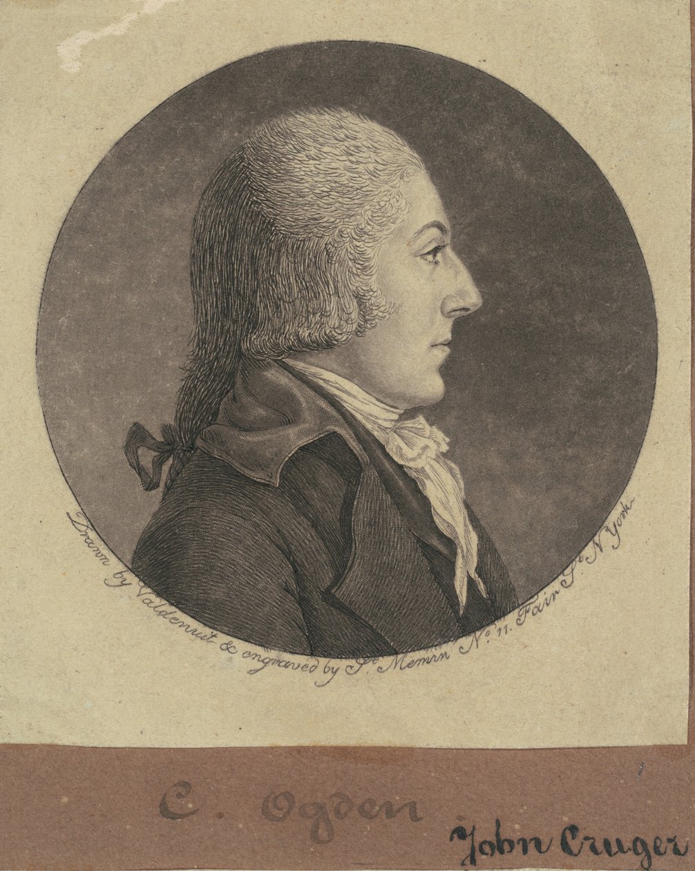 John Cruger by Charles B. J. Févret de Saint Mémin