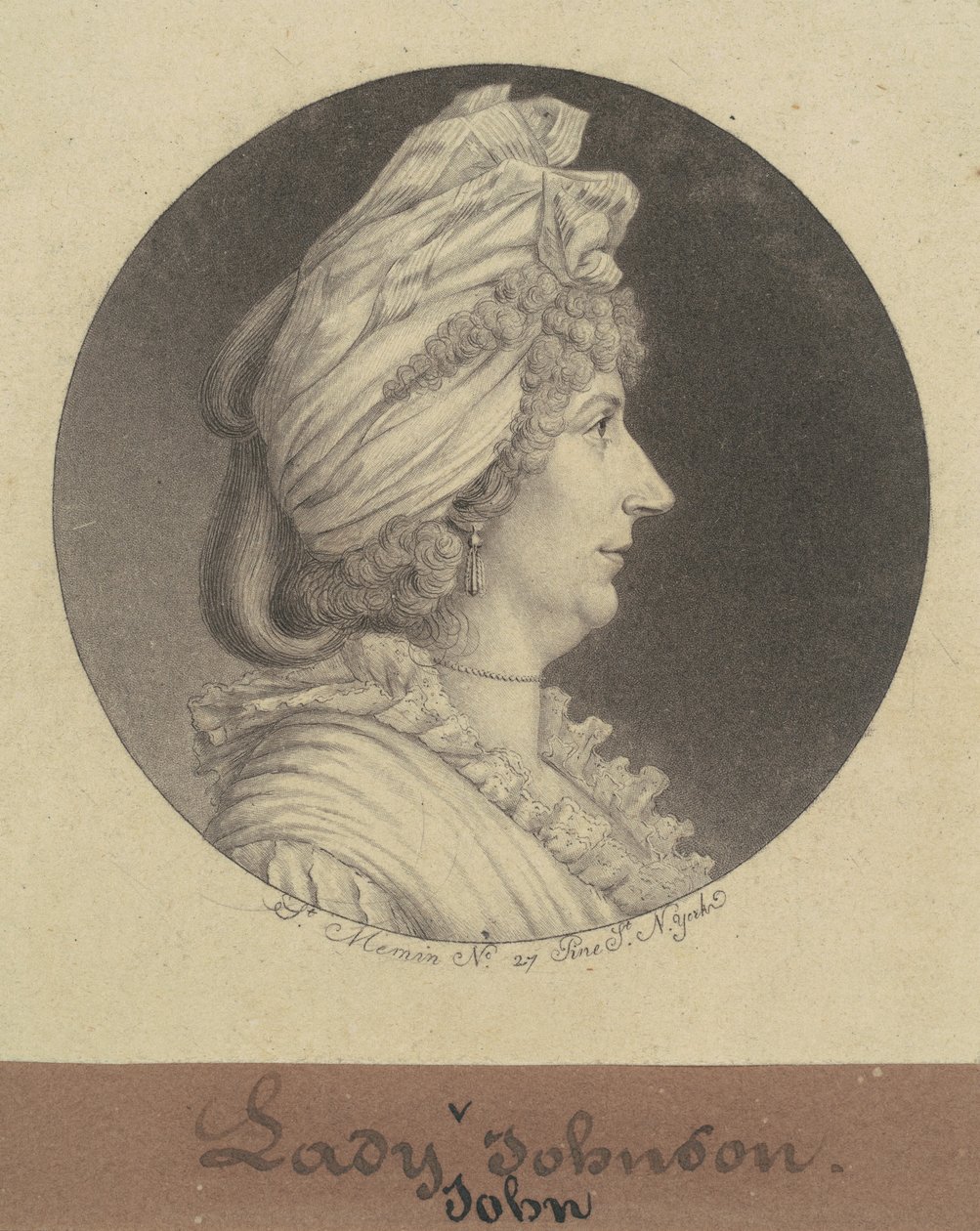 Leydi Mary Watts Johnson by Charles B. J. Févret de Saint Mémin