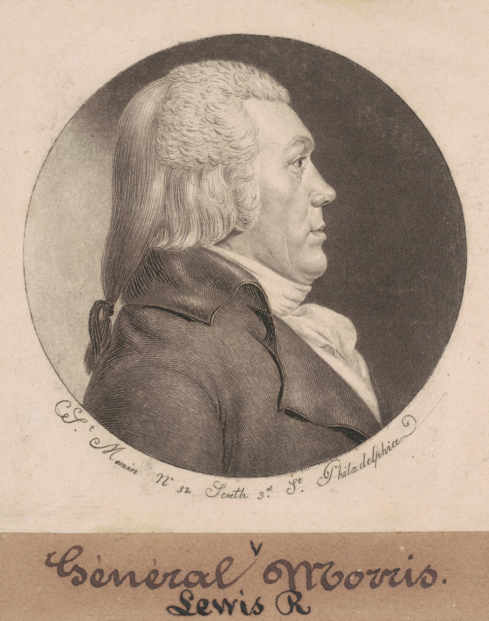 Lewis Richard Morris by Charles B. J. Févret de Saint Mémin