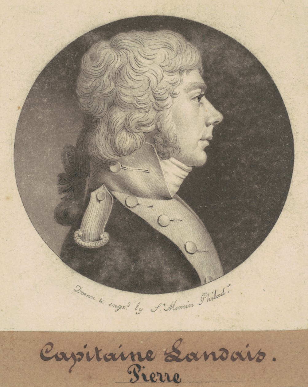 Louis Landis by Charles B. J. Févret de Saint Mémin