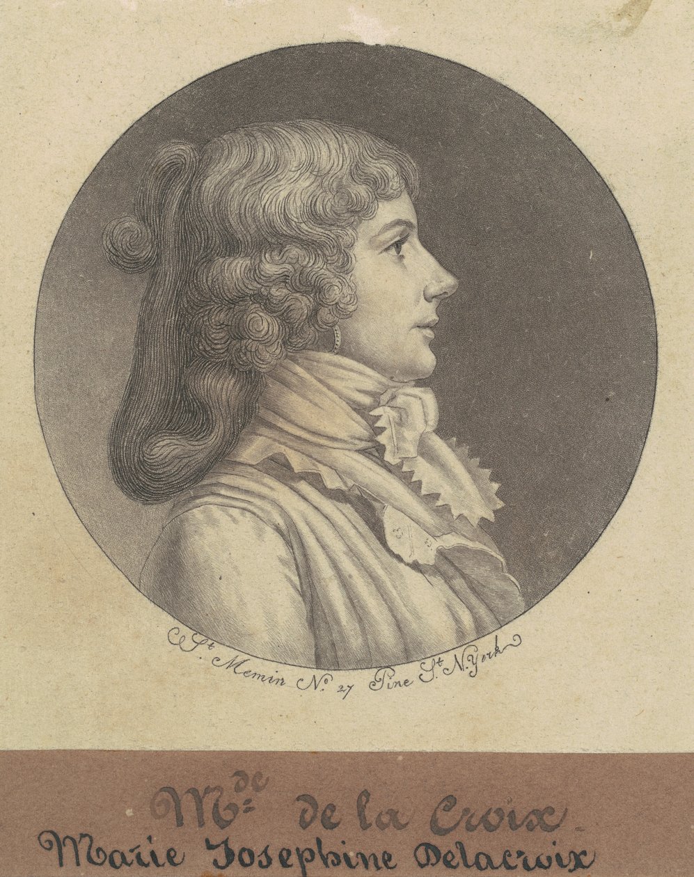 Marie Josephine Delacroix by Charles B. J. Févret de Saint Mémin
