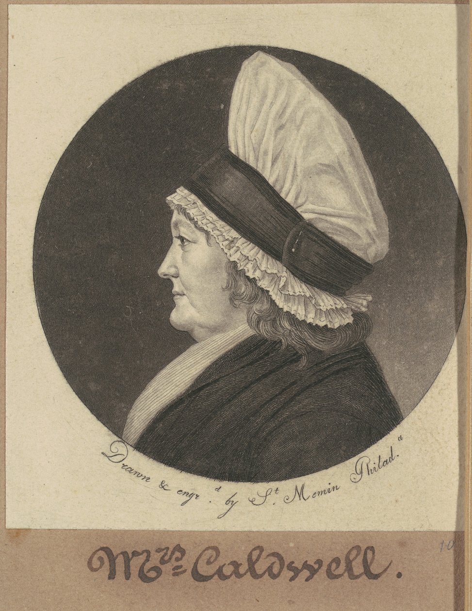Martha Yuvarlak Caldwell by Charles B. J. Févret de Saint Mémin