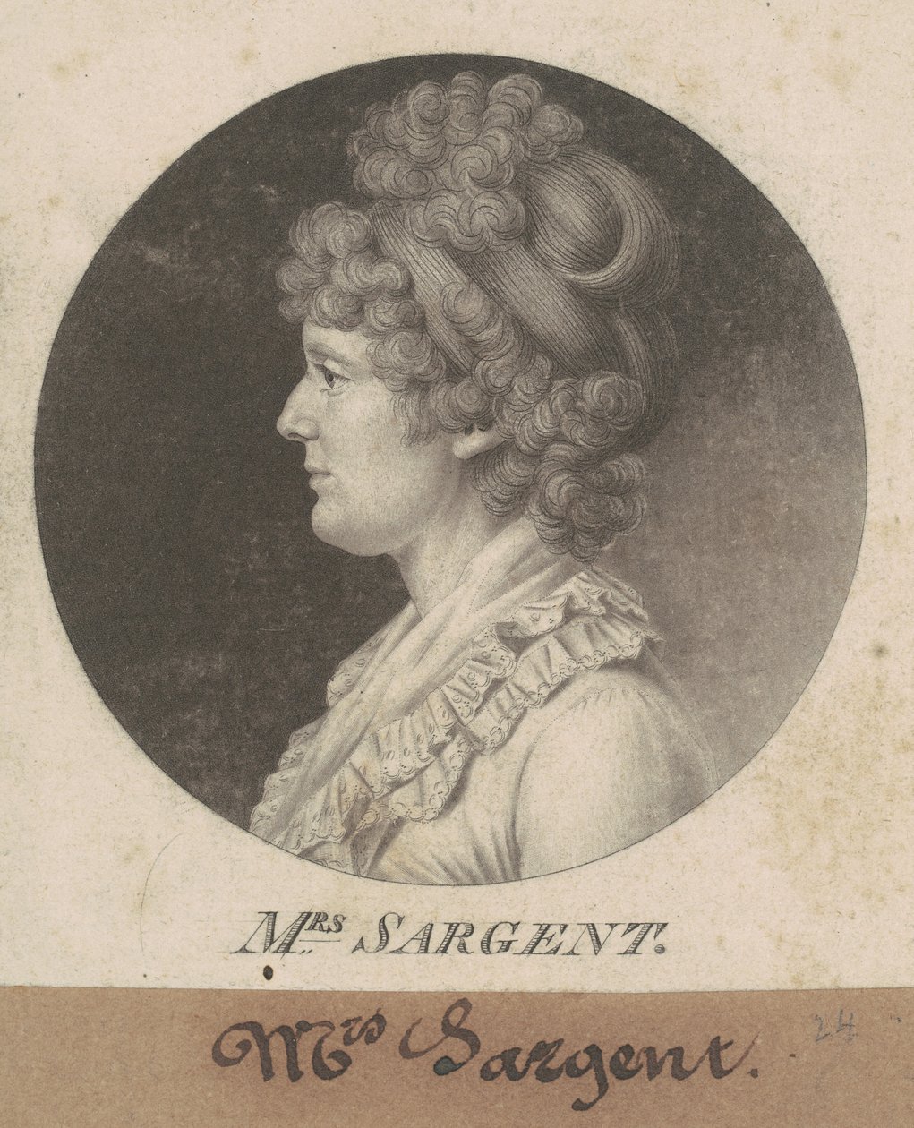Mary Hawley Macintosh Williams Sargent by Charles B. J. Févret de Saint Mémin