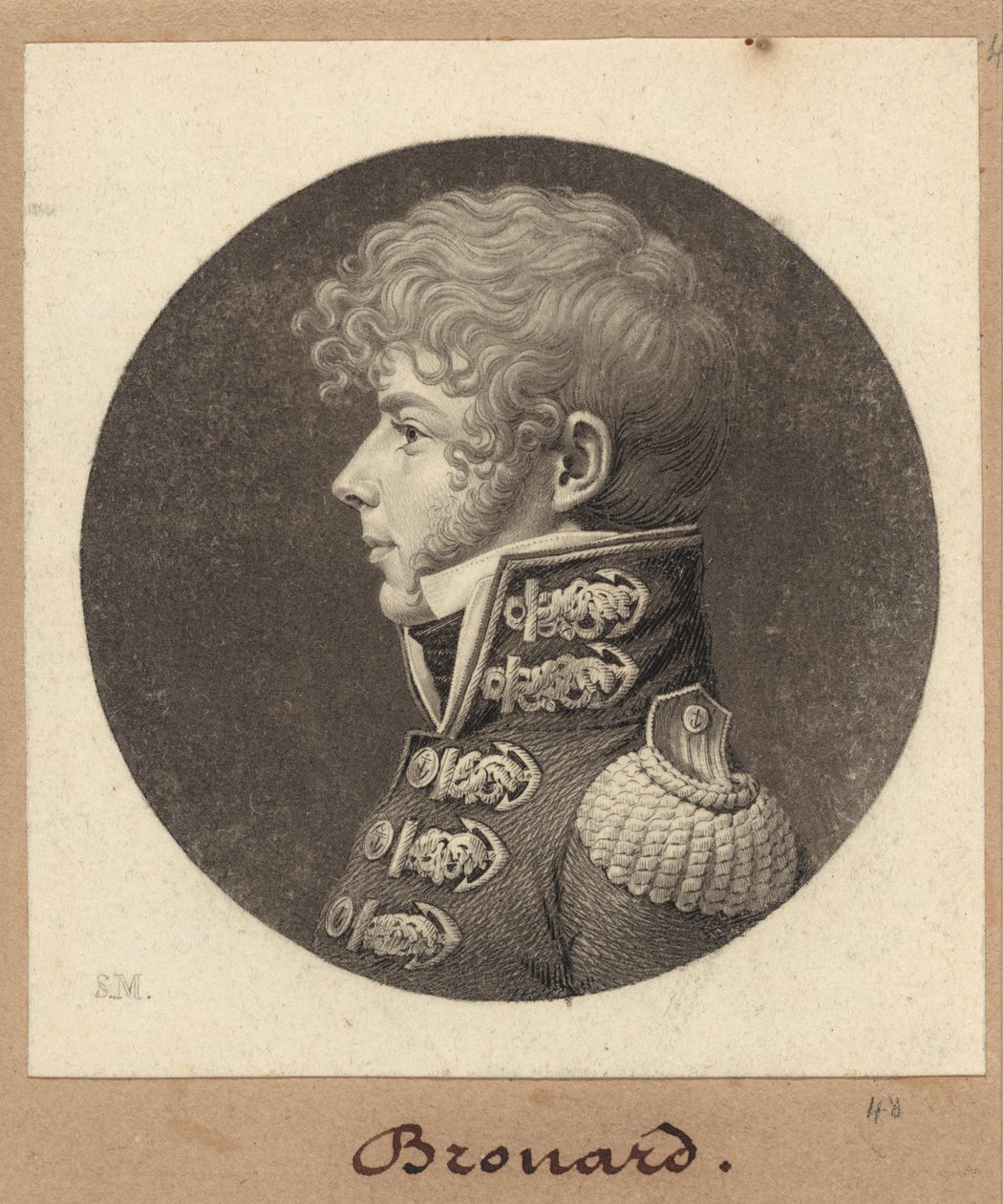 Michel Angelique Brouard by Charles B. J. Févret de Saint Mémin