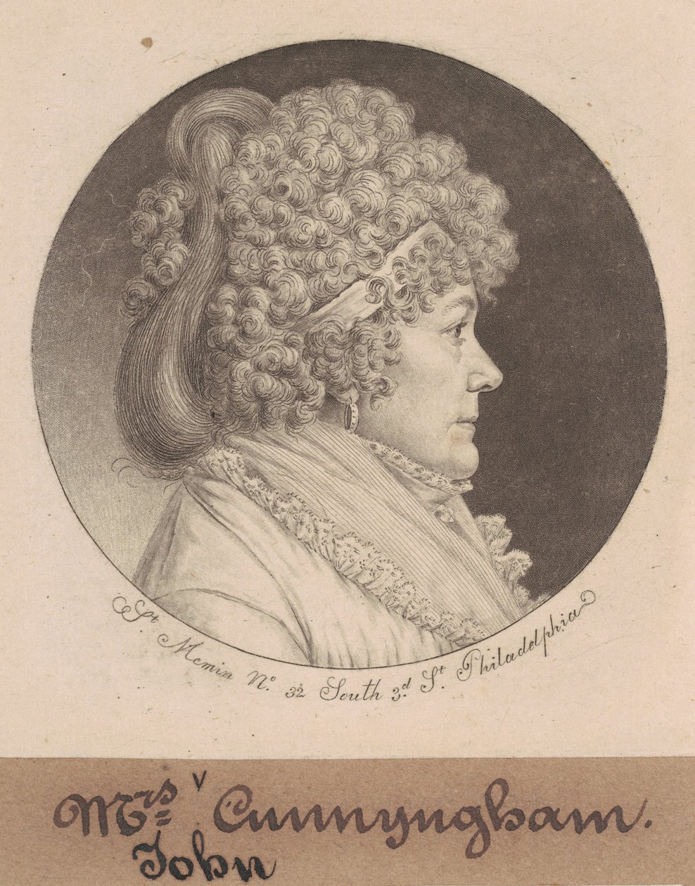 Bayan Cunnyngham by Charles B. J. Févret de Saint Mémin