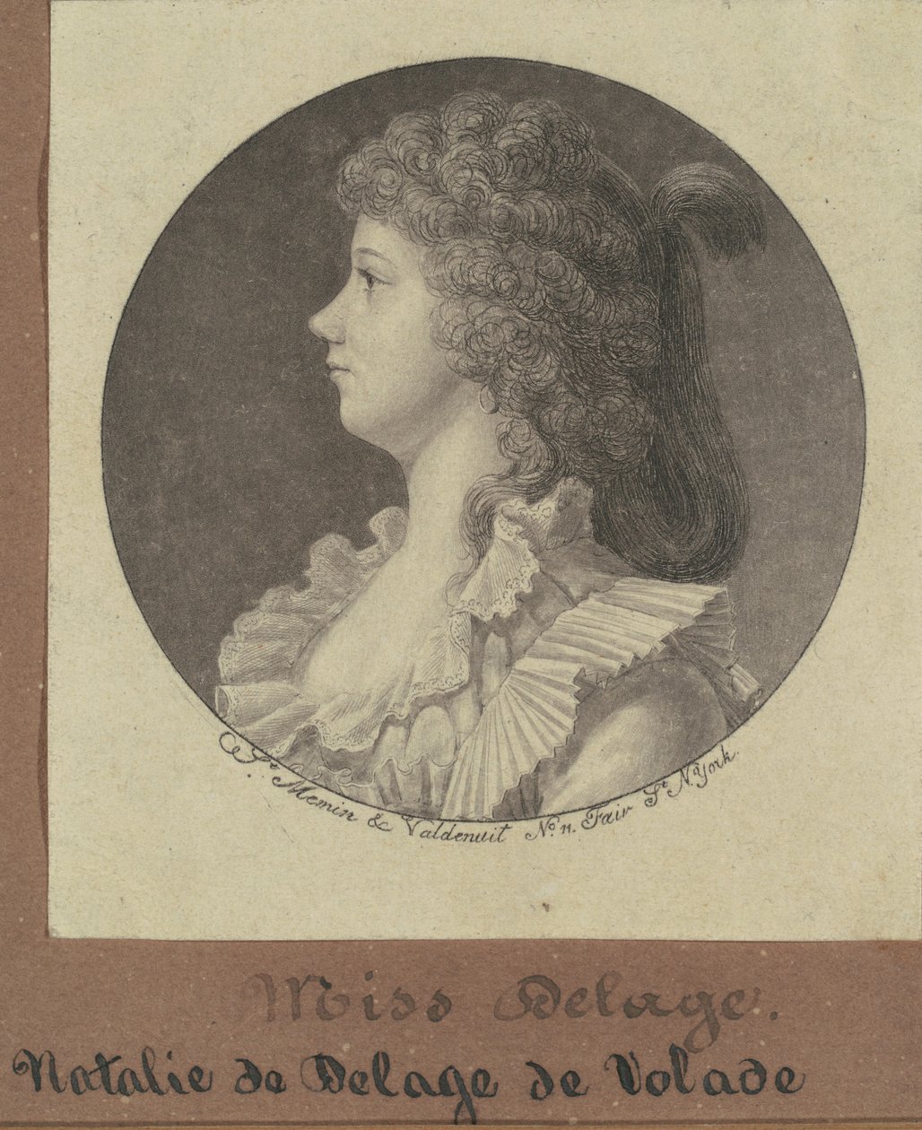 Natalie Marie Louise Stephanie Beatrice Delage de Volude by Charles B. J. Févret de Saint Mémin