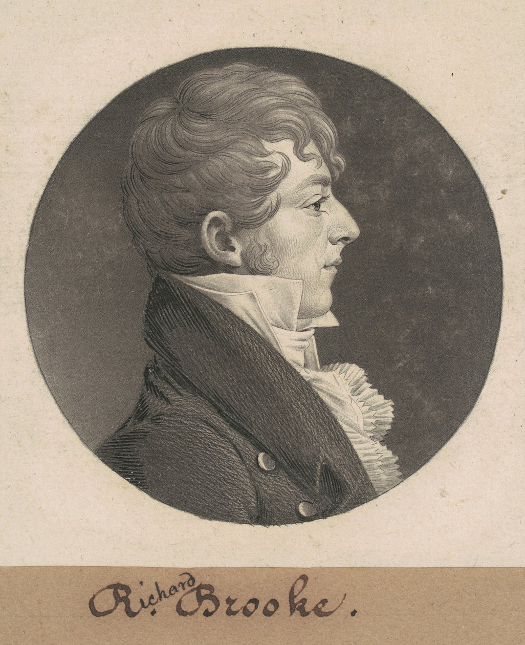 Richard Brooke by Charles B. J. Févret de Saint Mémin