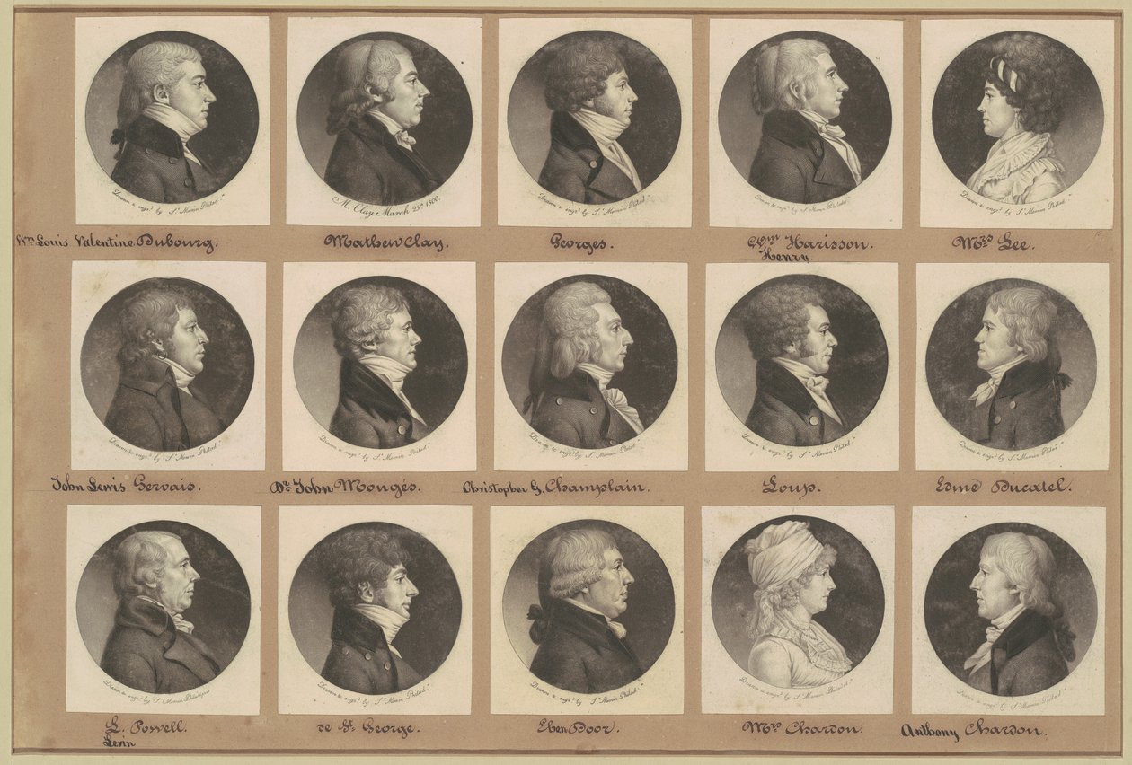 Saint-Mémin Portreler Koleksiyonu, Grup 15 by Charles B. J. Févret de Saint Mémin