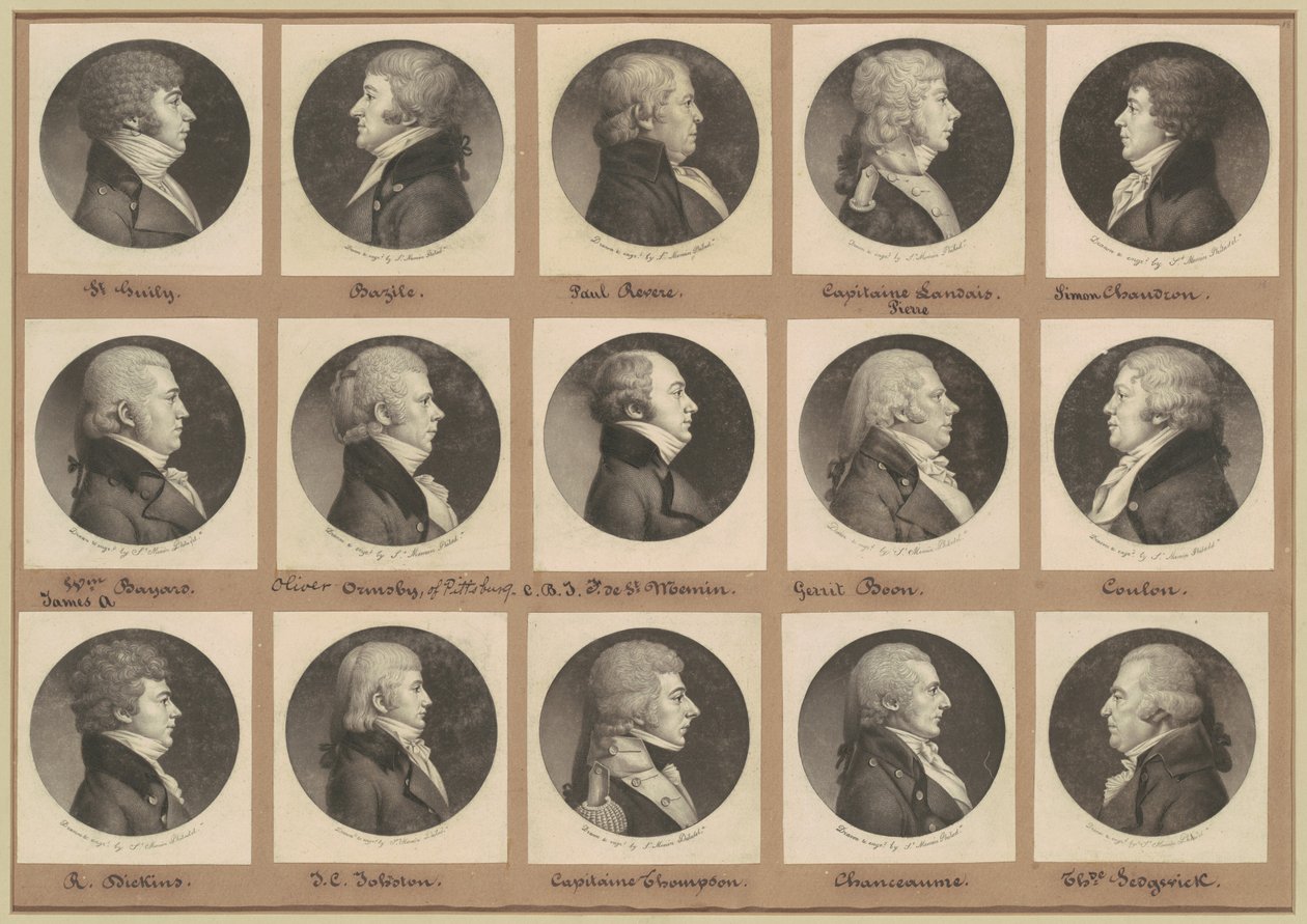 Saint-Mémin Portre Koleksiyonu, Grup 18 by Charles B. J. Févret de Saint Mémin