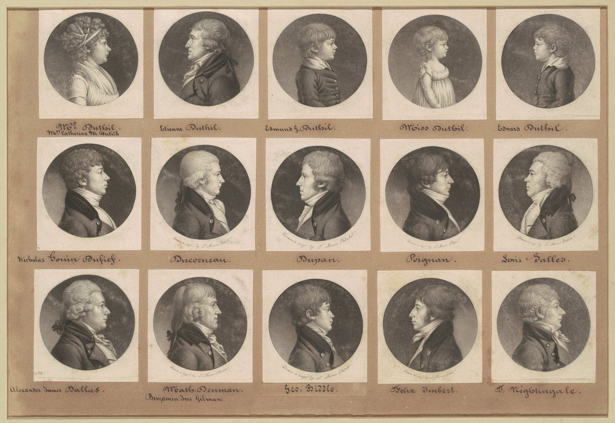 Saint-Mémin Portreler Koleksiyonu, Grup 19 by Charles B. J. Févret de Saint Mémin