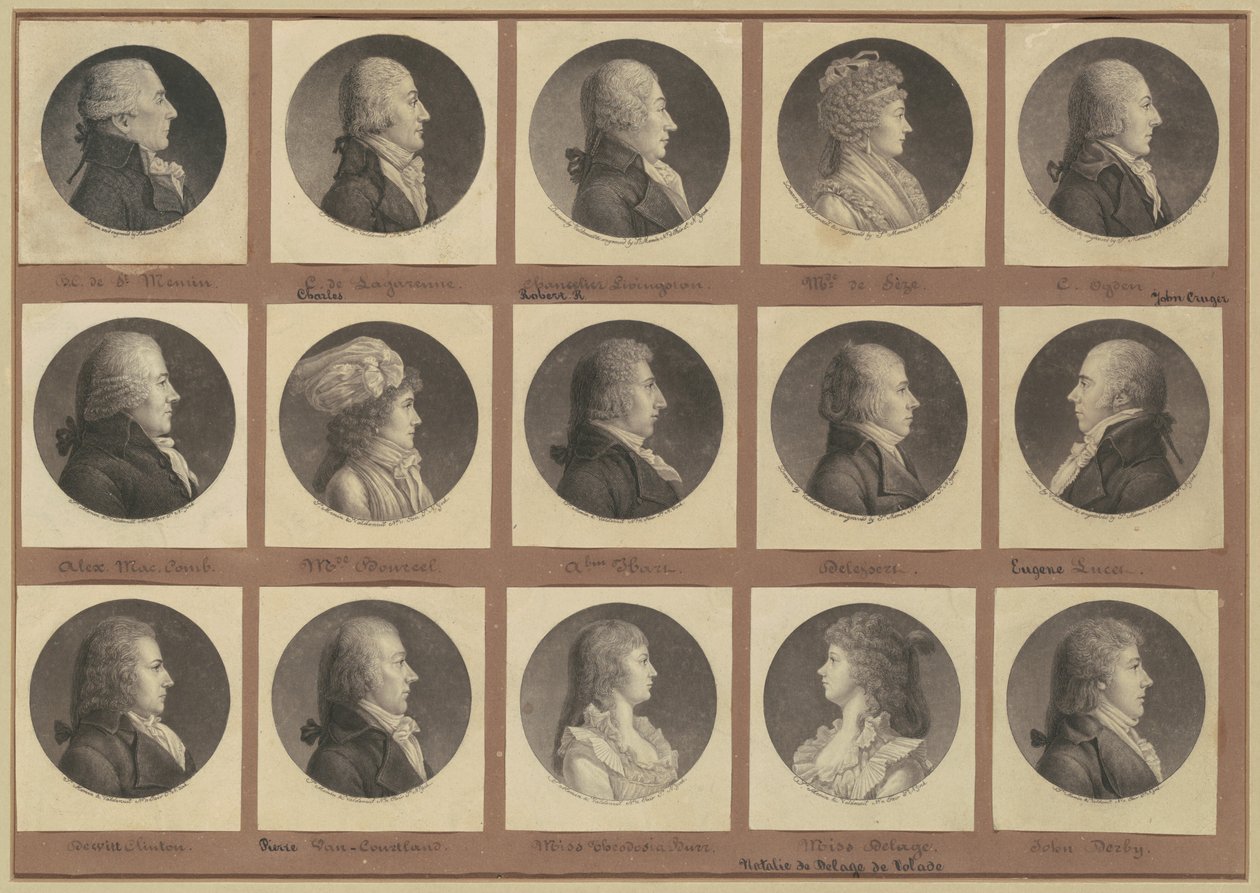 Saint-Mémin Portre Koleksiyonu, Grup 1 by Charles B. J. Févret de Saint Mémin