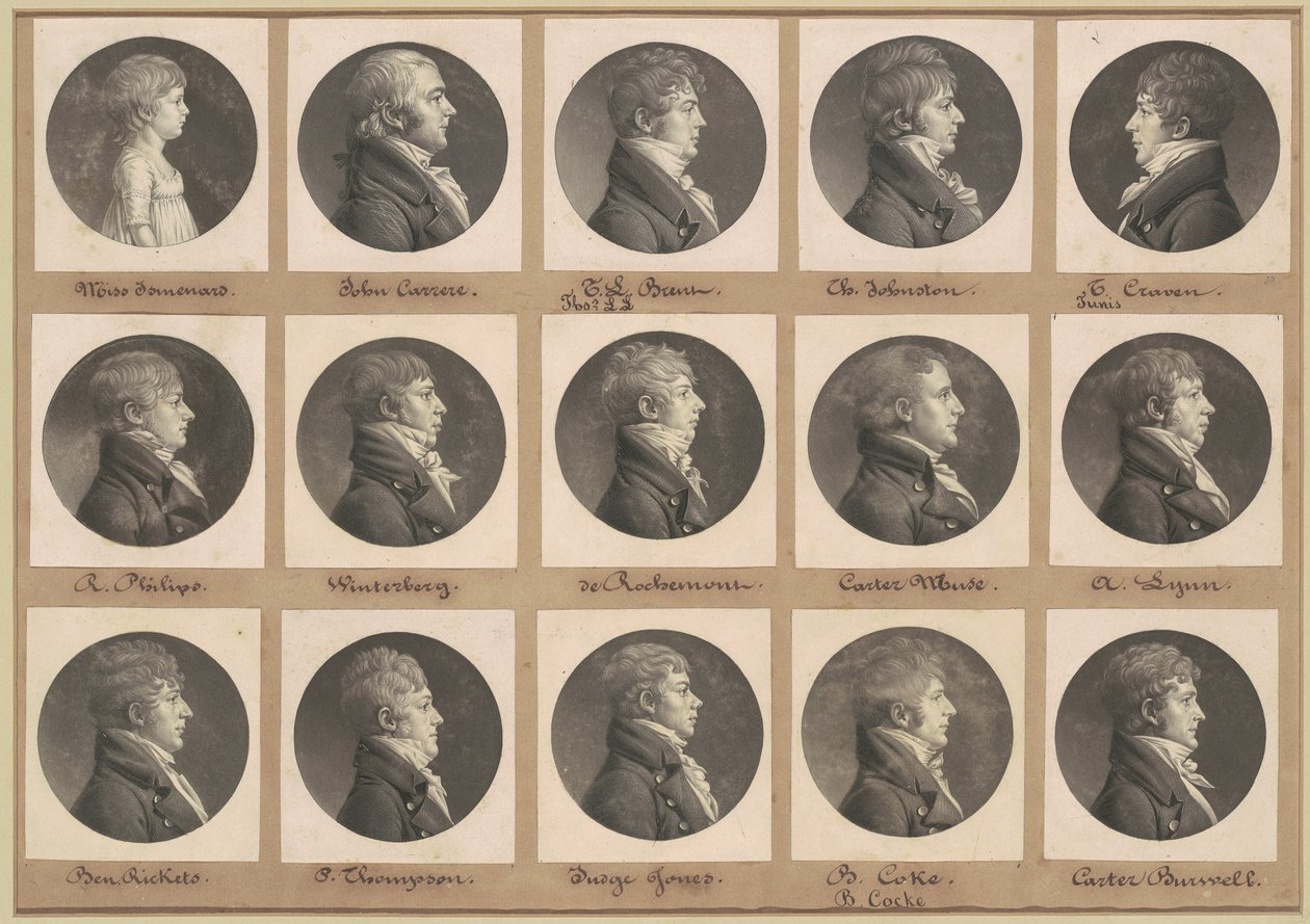 Saint-Mémin Portre Koleksiyonu, Grup 30 by Charles B. J. Févret de Saint Mémin