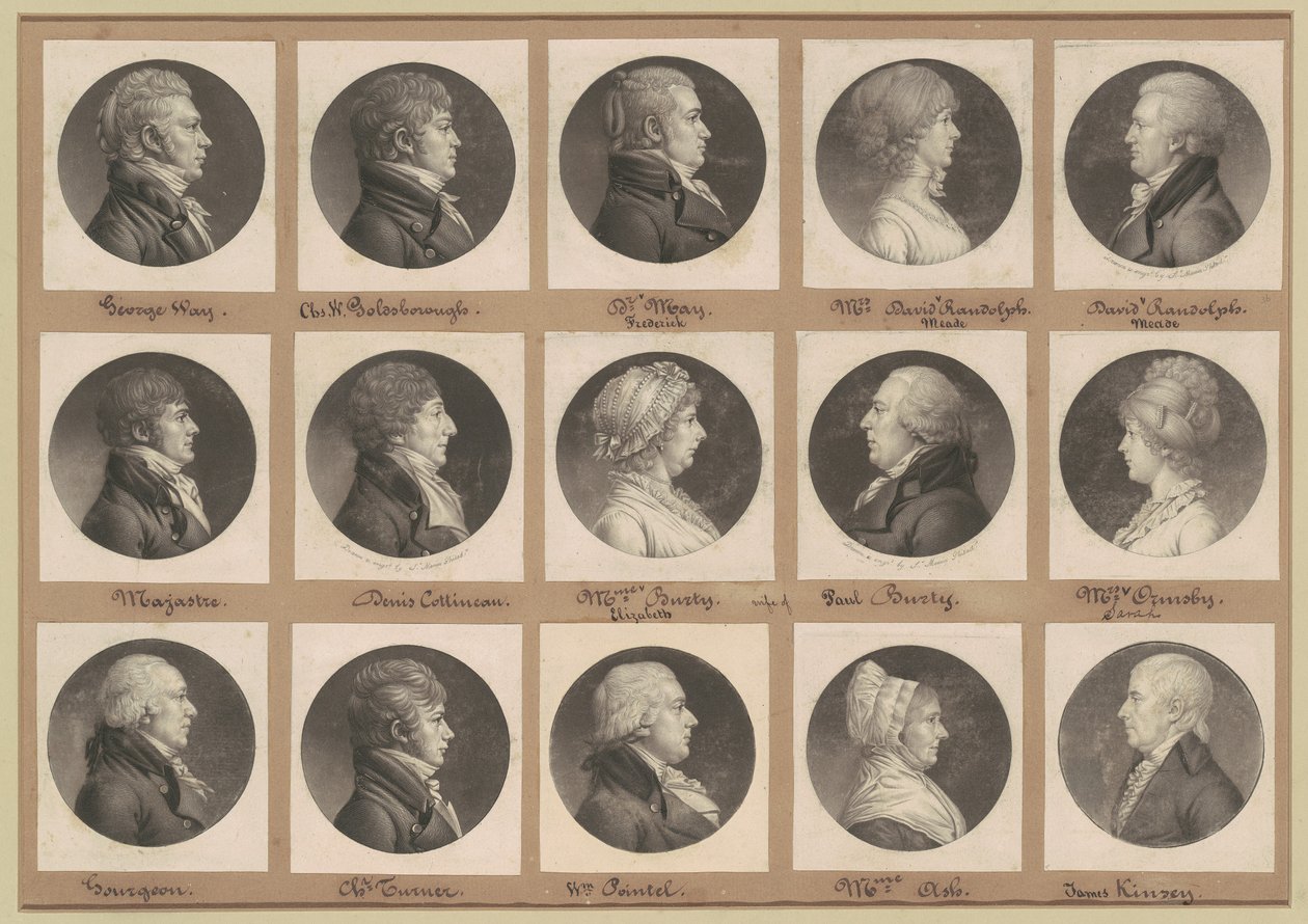 Saint-Mémin Portre Koleksiyonu, Grup 36 by Charles B. J. Févret de Saint Mémin