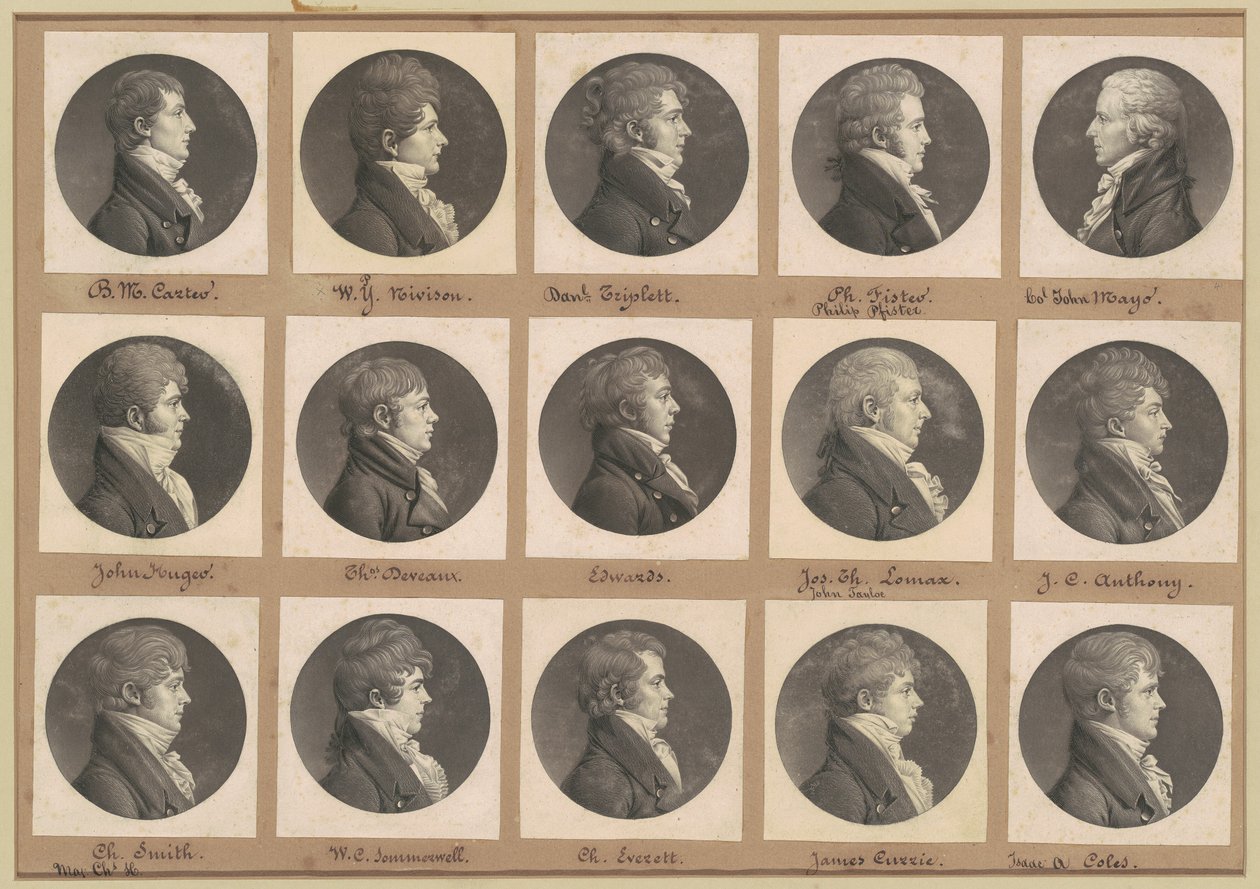 Saint-Mémin Portreler Koleksiyonu, Grup 41 by Charles B. J. Févret de Saint Mémin
