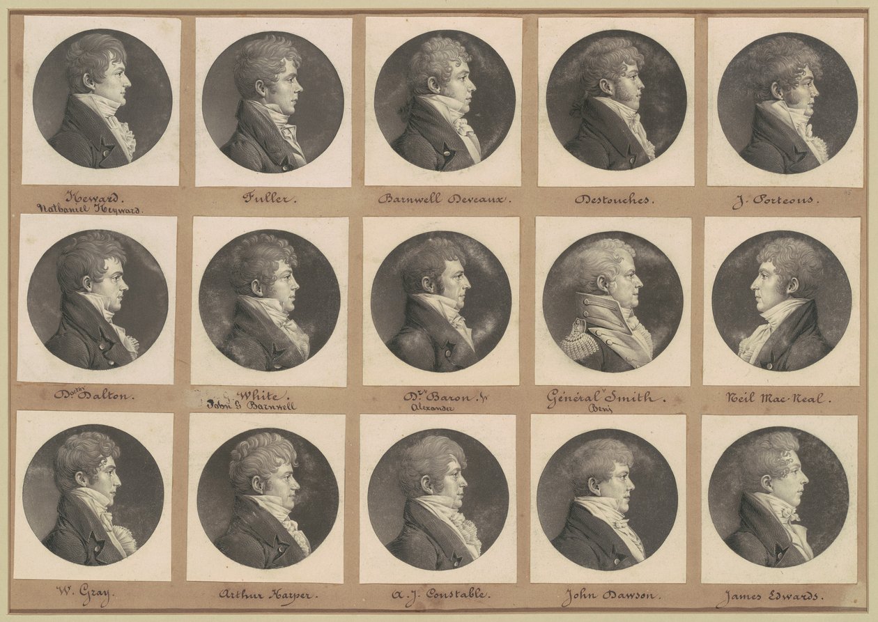 Saint-Mémin Portreler Koleksiyonu, Grup 45 by Charles B. J. Févret de Saint Mémin