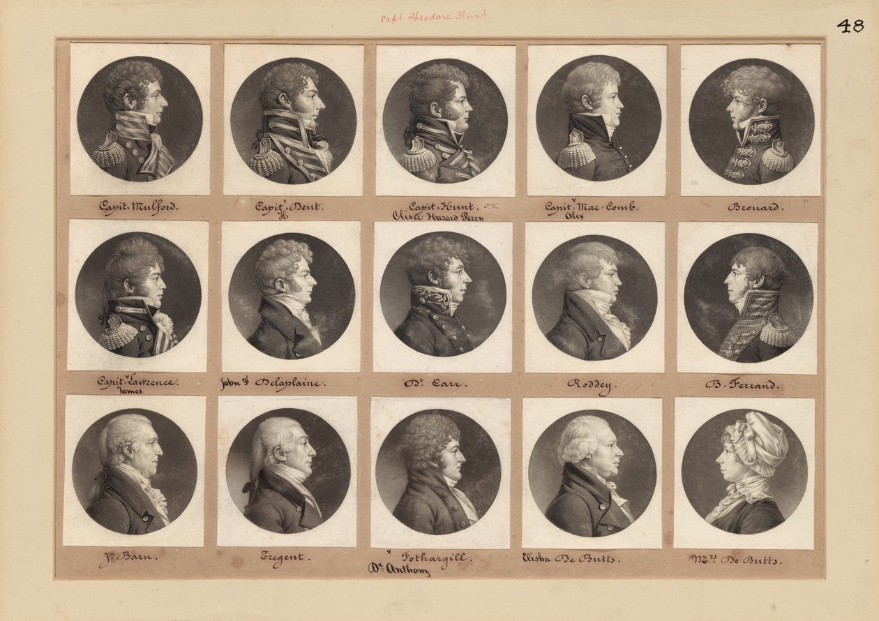 Saint-Mémin Portreler Koleksiyonu, Grup 48 by Charles B. J. Févret de Saint Mémin