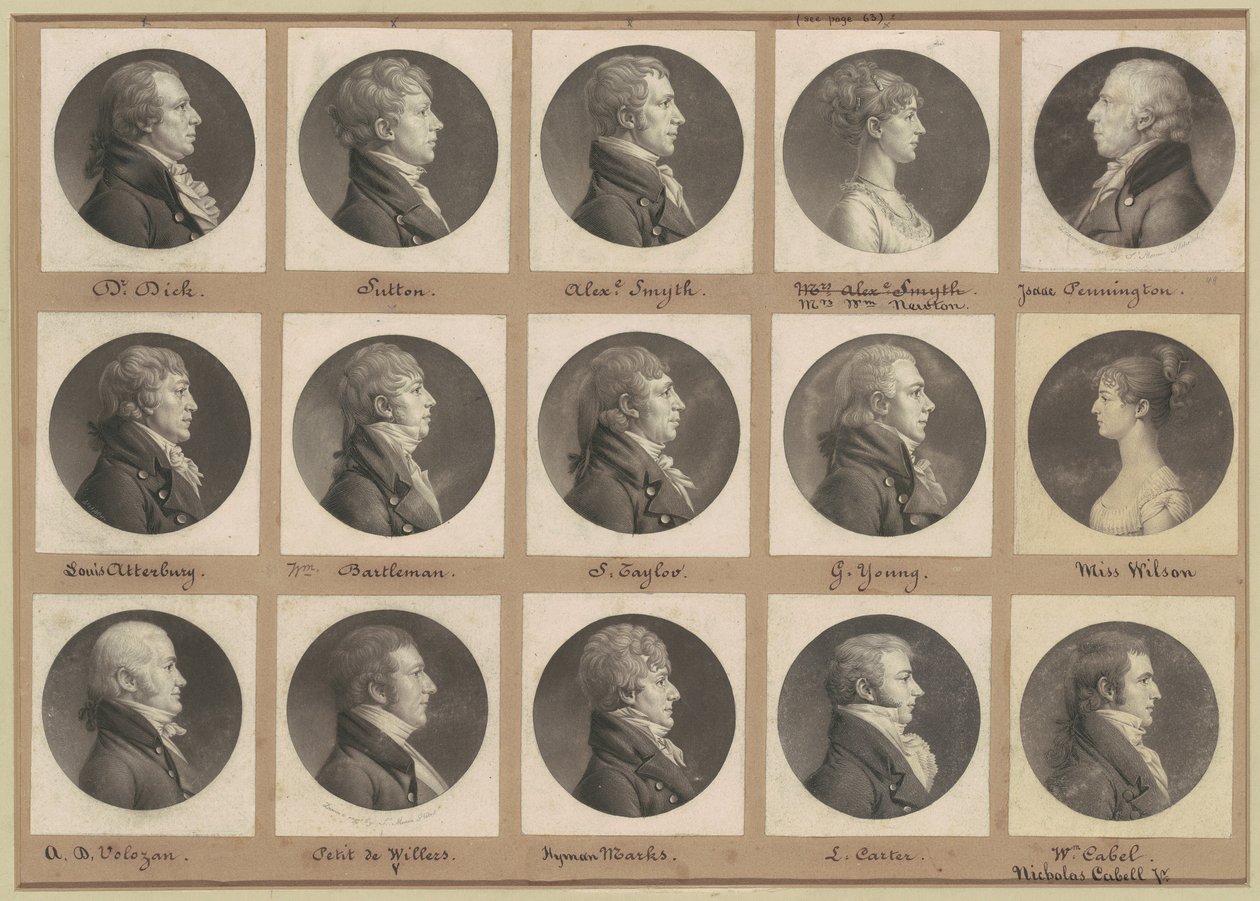 Saint-Mémin Portreler Koleksiyonu, Grup 49 by Charles B. J. Févret de Saint Mémin