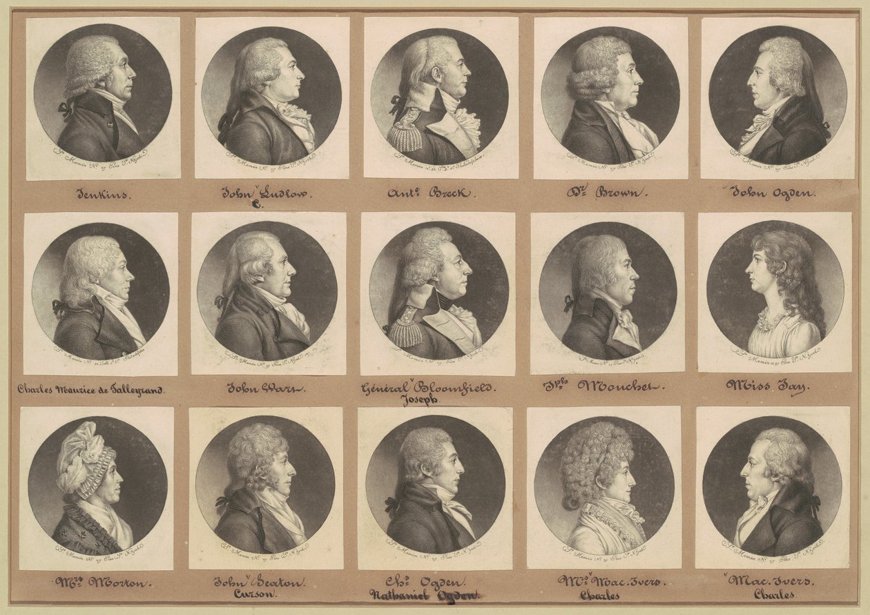 Saint-Mémin Portre Koleksiyonu, Grup 7 by Charles B. J. Févret de Saint Mémin