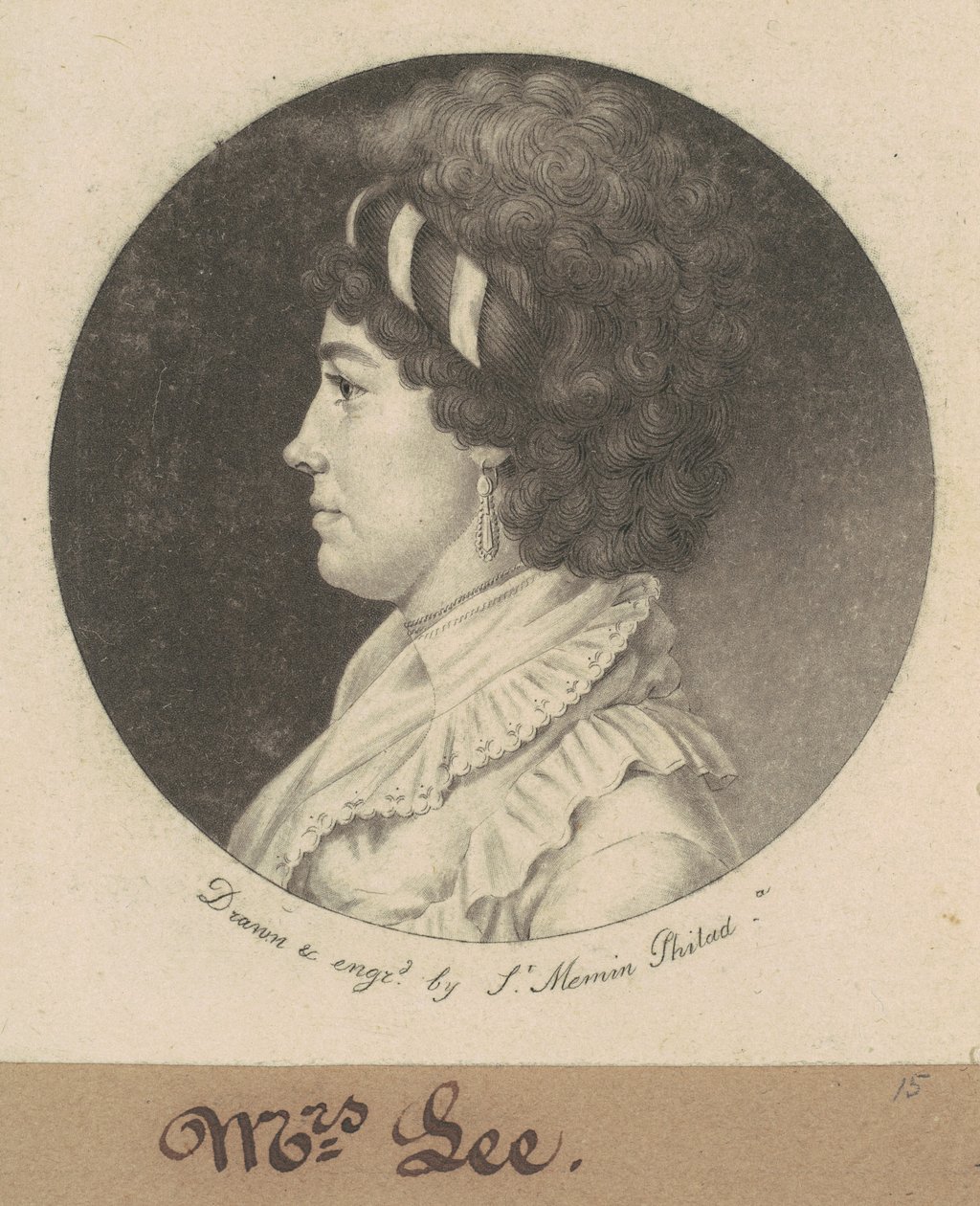 Temperance Hedge Lee by Charles B. J. Févret de Saint Mémin