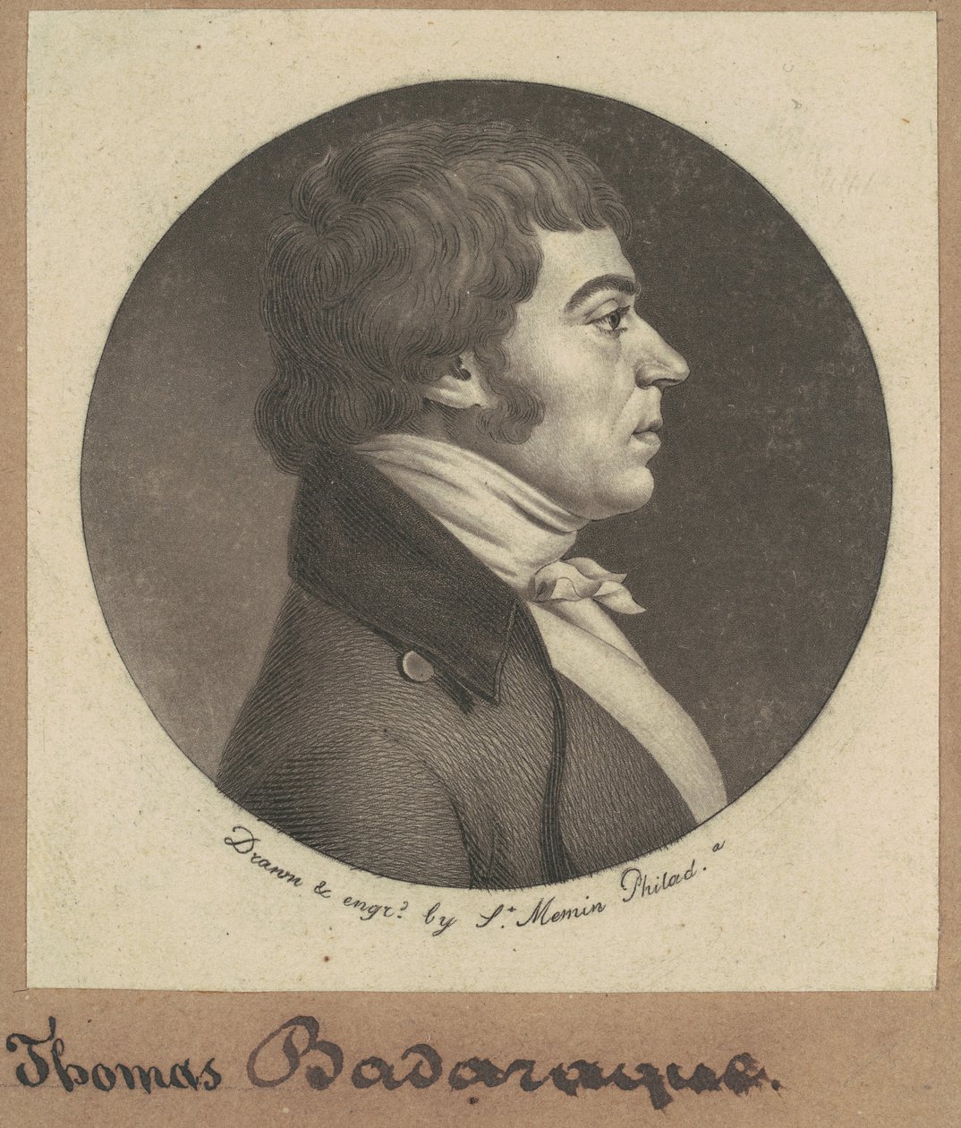Thomas Badarak by Charles B. J. Févret de Saint Mémin