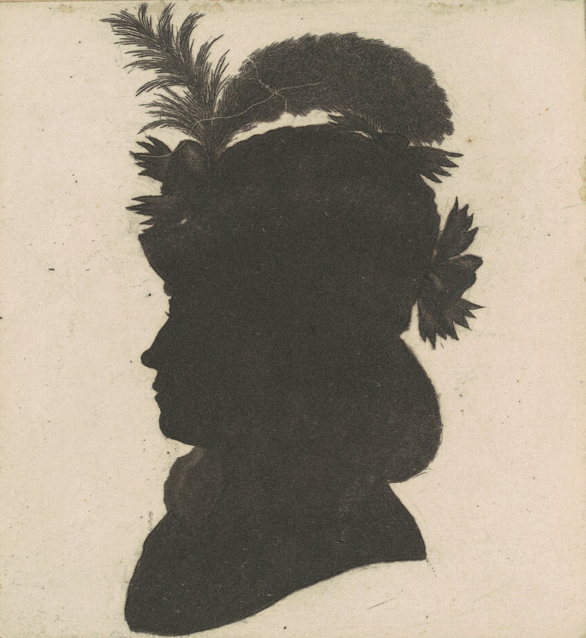 tanımlanamayan kadın silueti by Charles B. J. Févret de Saint Mémin