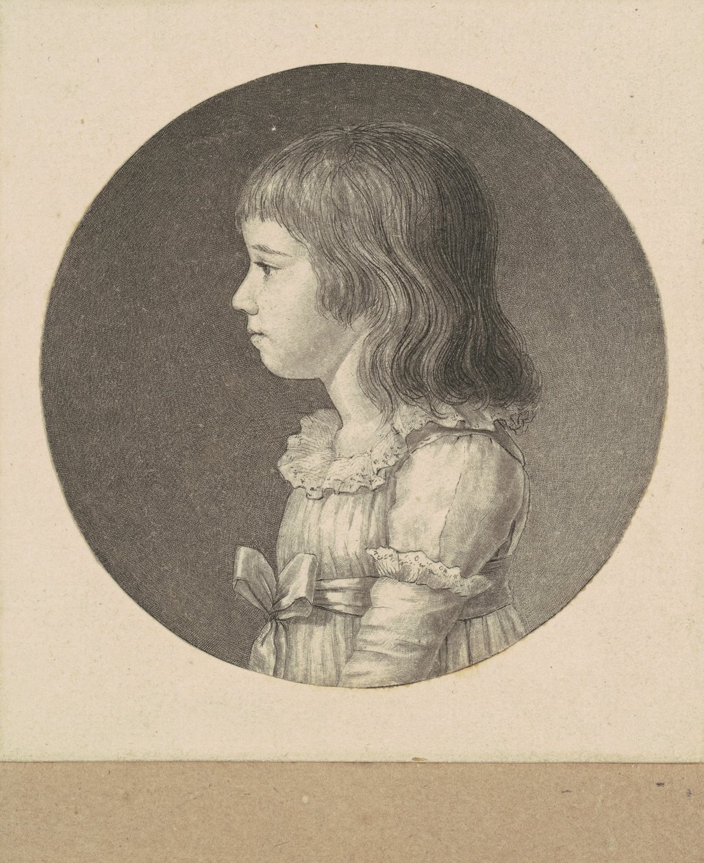 kimliği belirsiz kız by Charles B. J. Févret de Saint Mémin