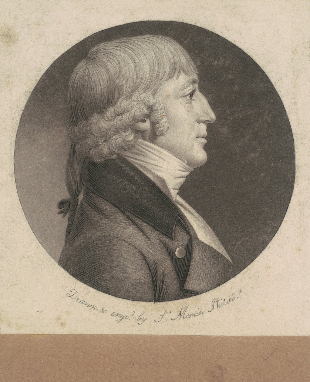 kimliği belirsiz adam by Charles B. J. Févret de Saint Mémin