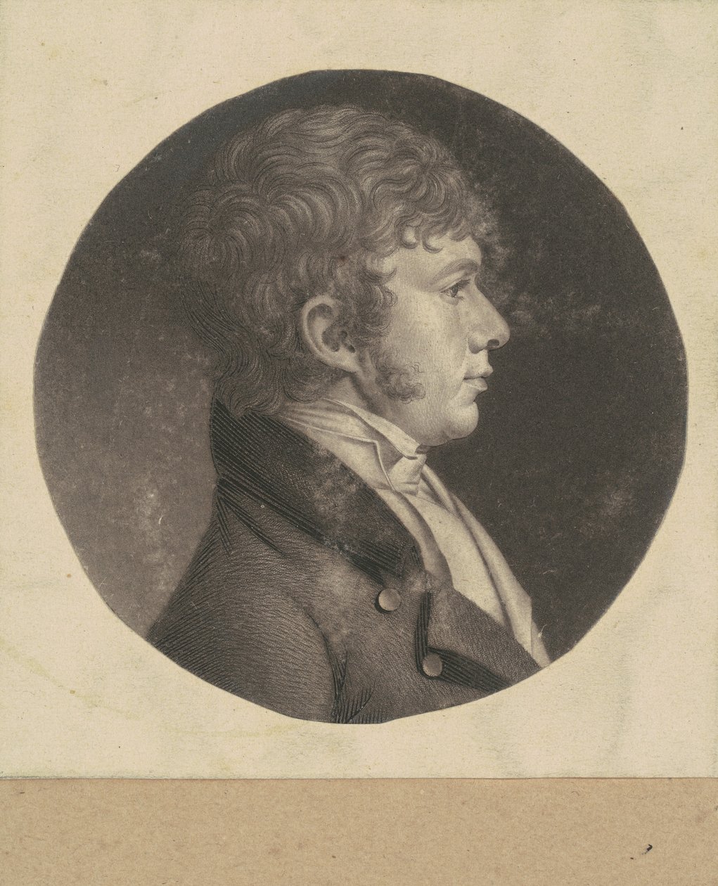 kimliği belirsiz adam by Charles B. J. Févret de Saint Mémin