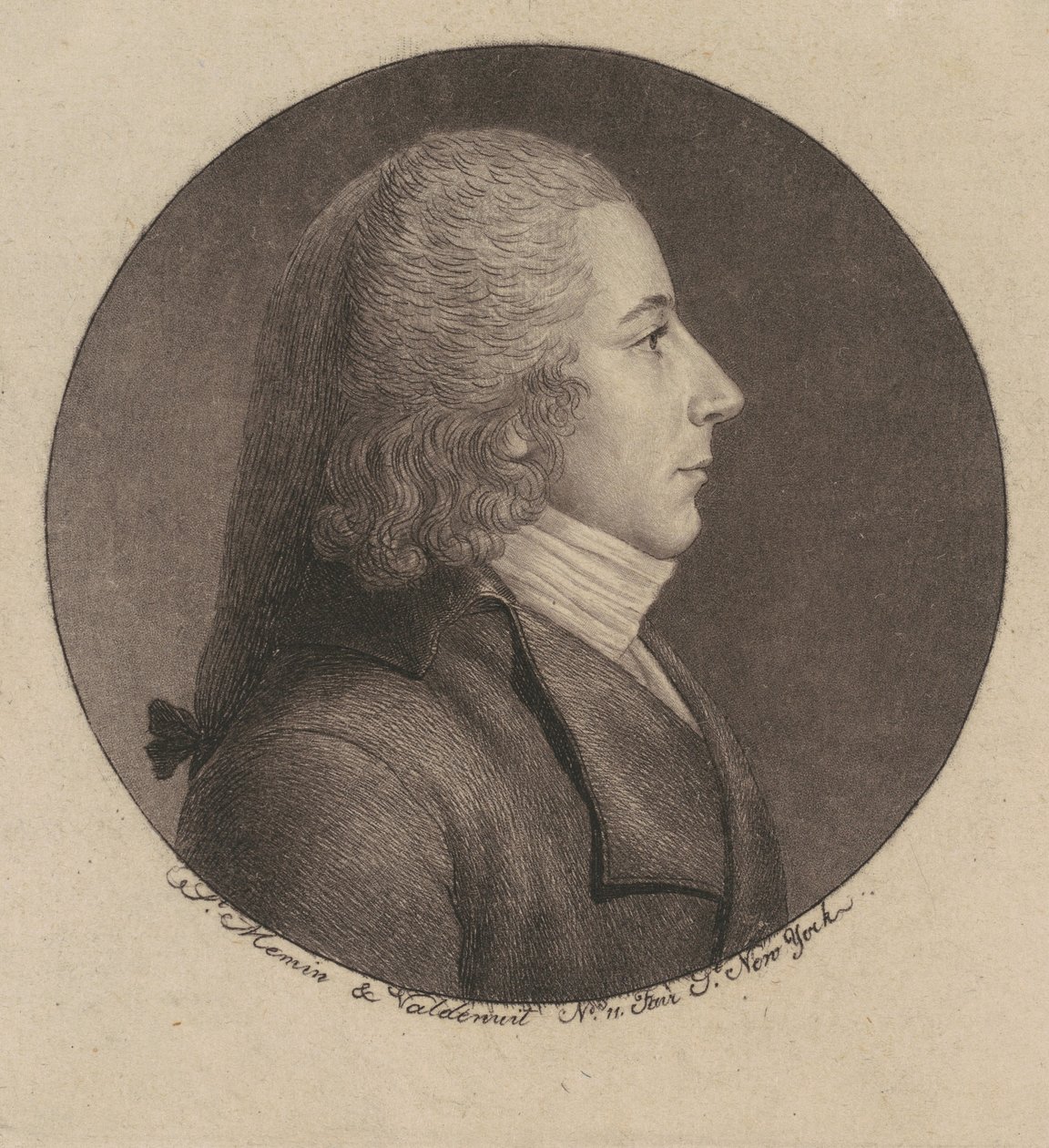 kimliği belirsiz adam by Charles B. J. Févret de Saint Mémin