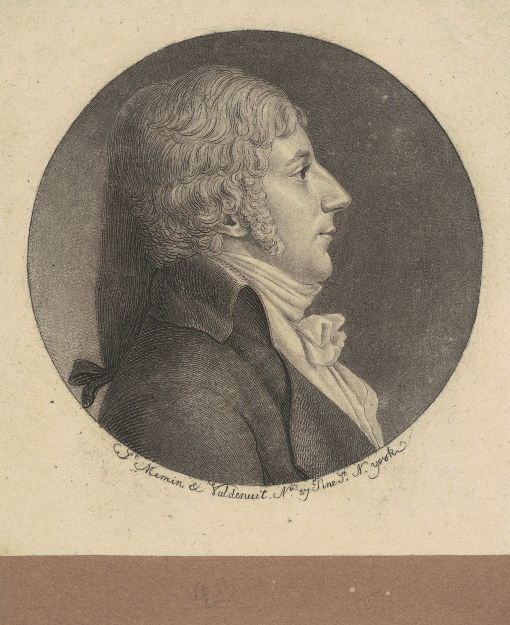 kimliği belirsiz adam by Charles B. J. Févret de Saint Mémin