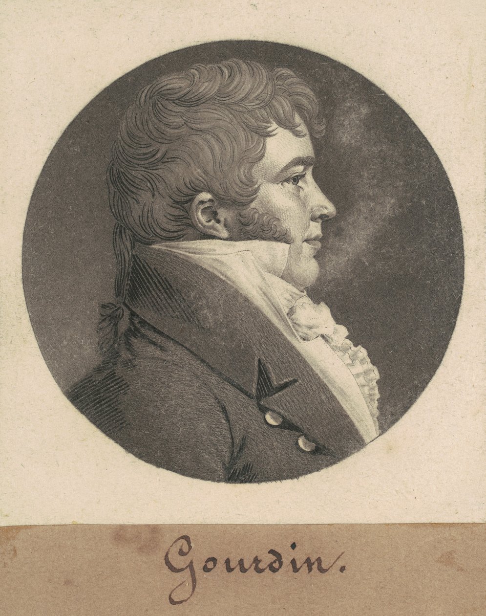 kimliği belirsiz adam by Charles B. J. Févret de Saint Mémin