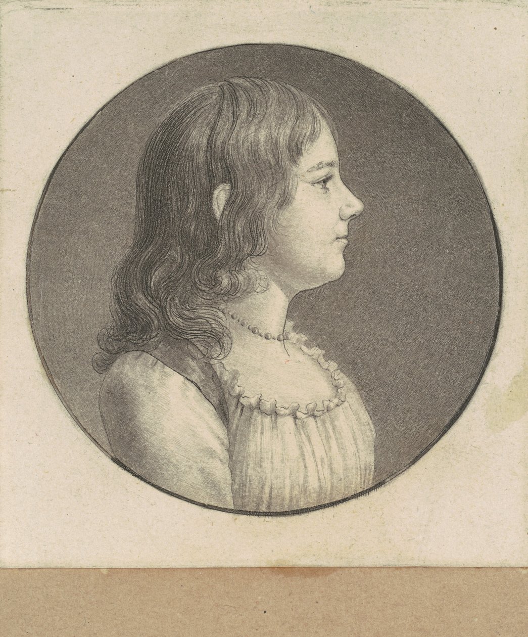 kimliği belirsiz genç kadın by Charles B. J. Févret de Saint Mémin