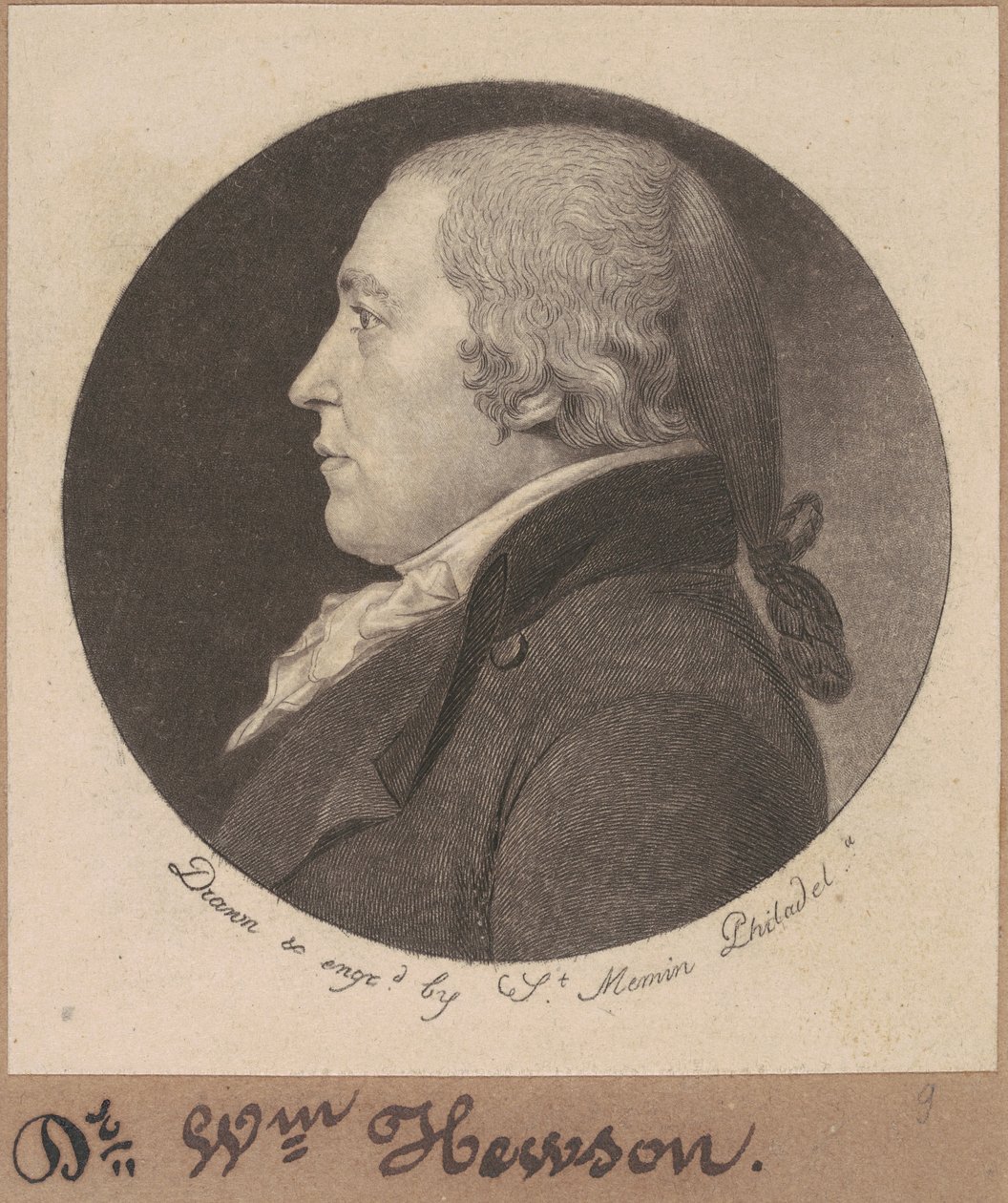William Hewson by Charles B. J. Févret de Saint Mémin