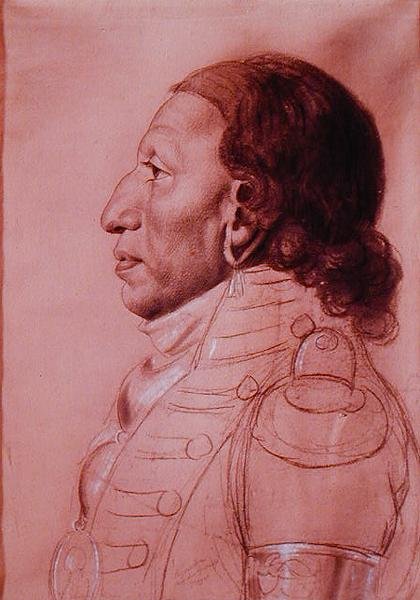 Payouska, Büyük Osages Şefi by Charles Balthazar Julien Févret de Saint Mémin