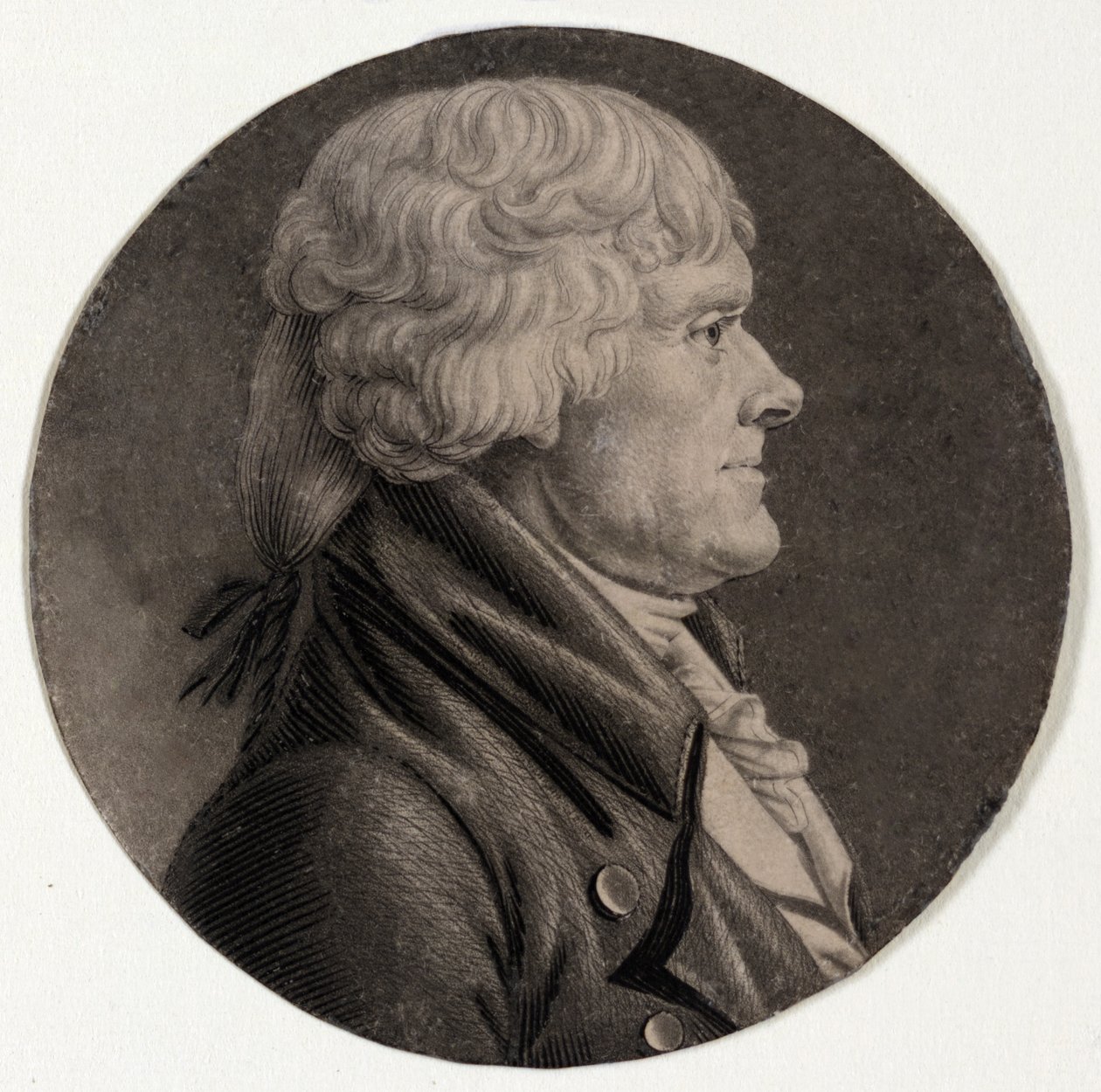 Thomas Jefferson, pub. 1806 by Charles Balthazar Julien Févret de Saint Mémin