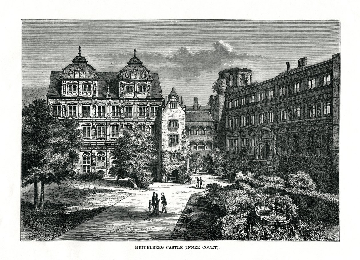 Heidelberg Kalesi, Almanya, 1879 by Charles Barbant