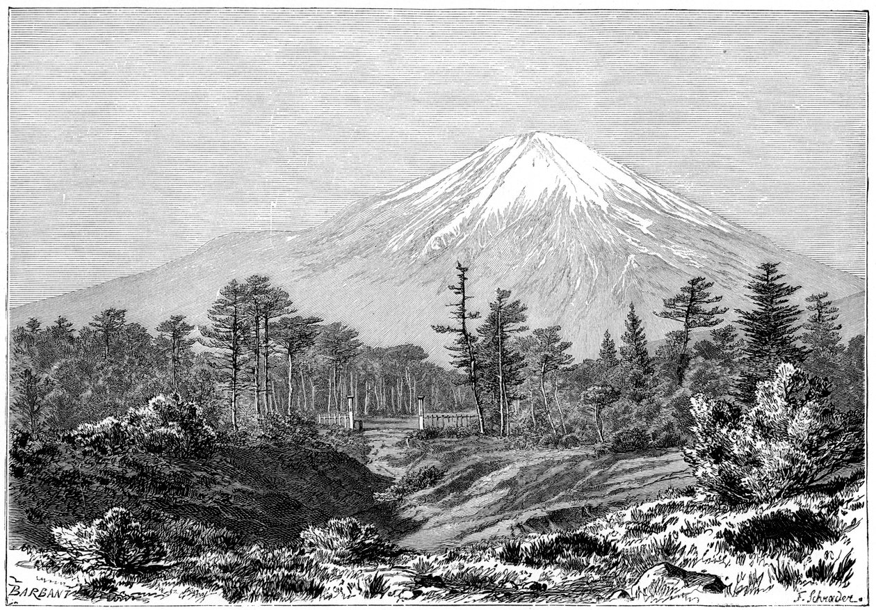 Fuji Dağı, Japonya, 1895. by Charles Barbant
