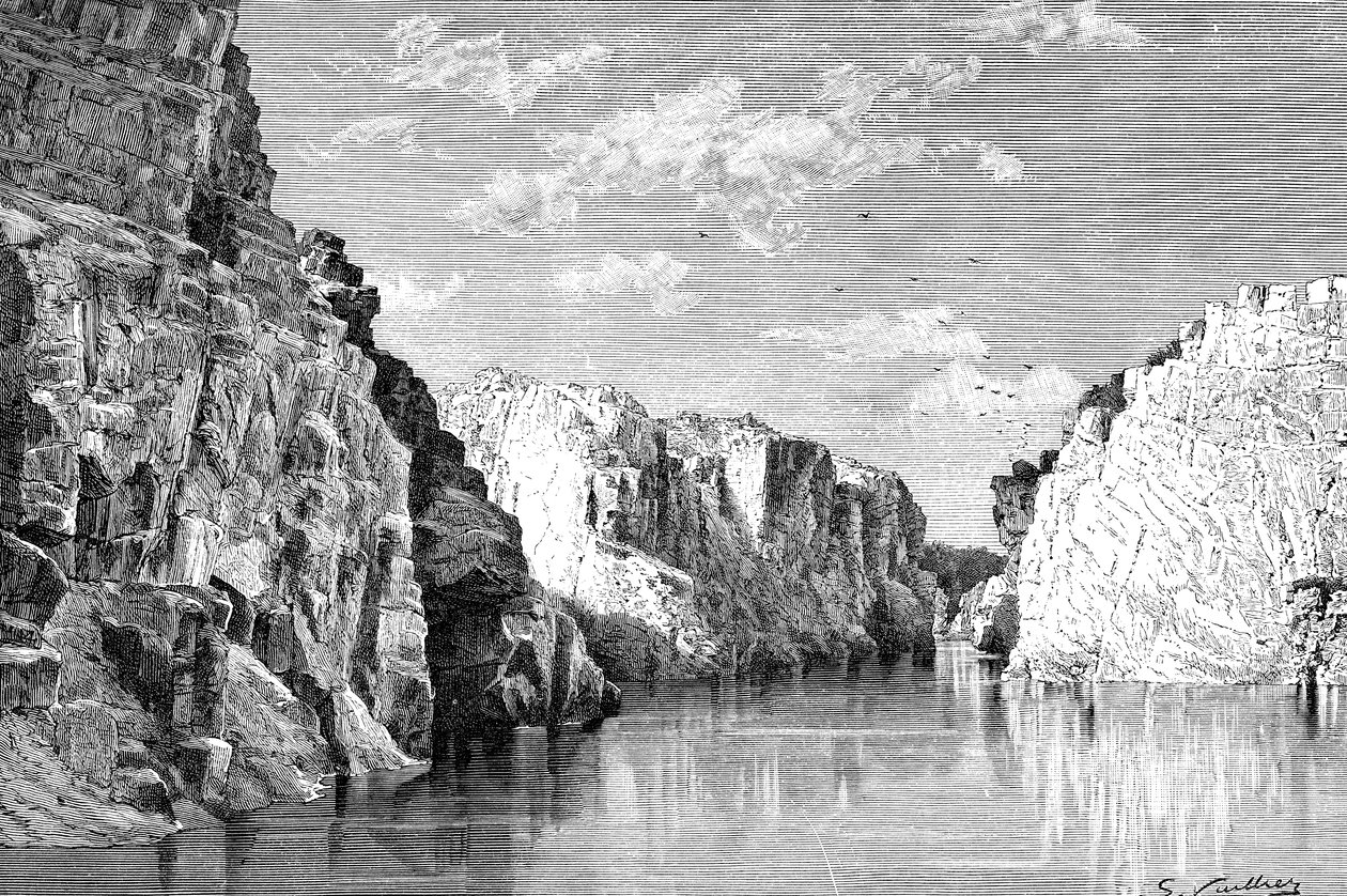 Marble Rocks vadisi, Hindistan, 1895. by Charles Barbant