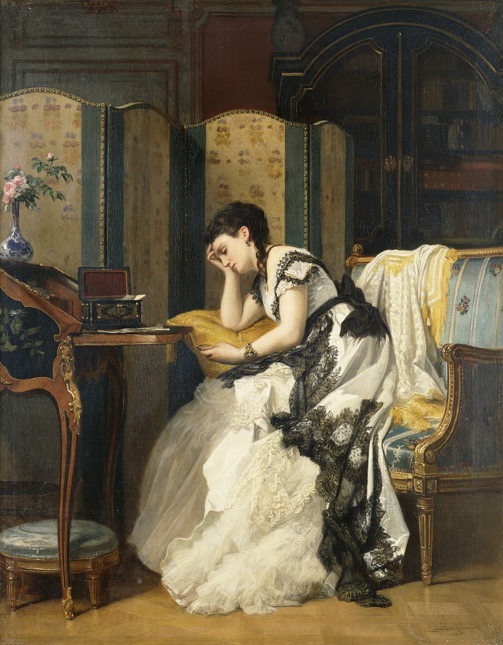 Nostalji, 55,8 x 44cm by Charles Baugniet