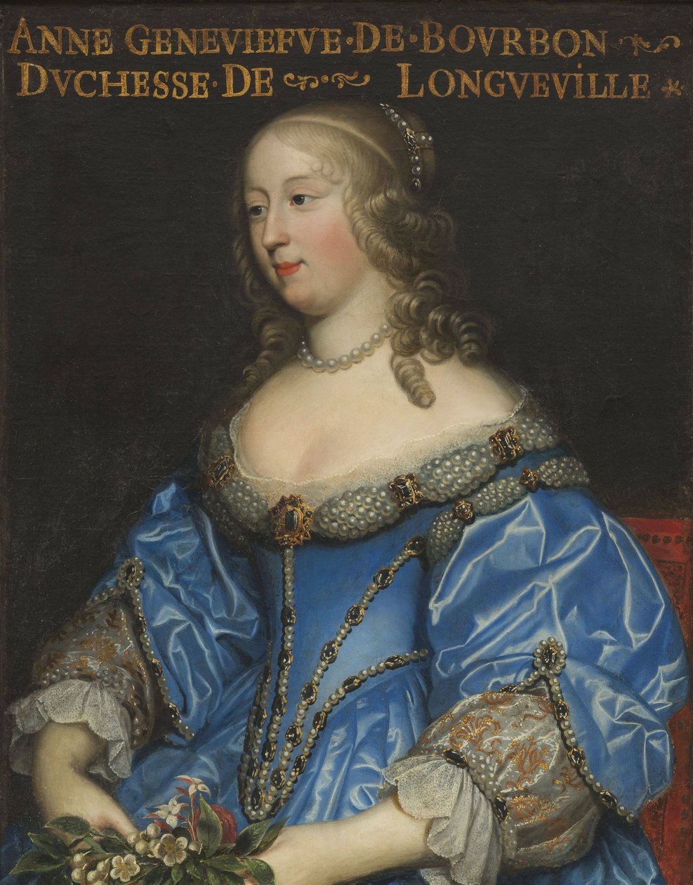 Anne-Geneviève de Bourbon-Condé 1619-1679, Longueville Düşesi, 17. Yüzyılın Ortası.. by Charles Beaubrun