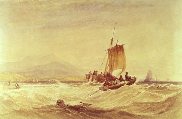 Donegal Körfezi, 1841 dolayları (suluboya) by Charles Bentley
