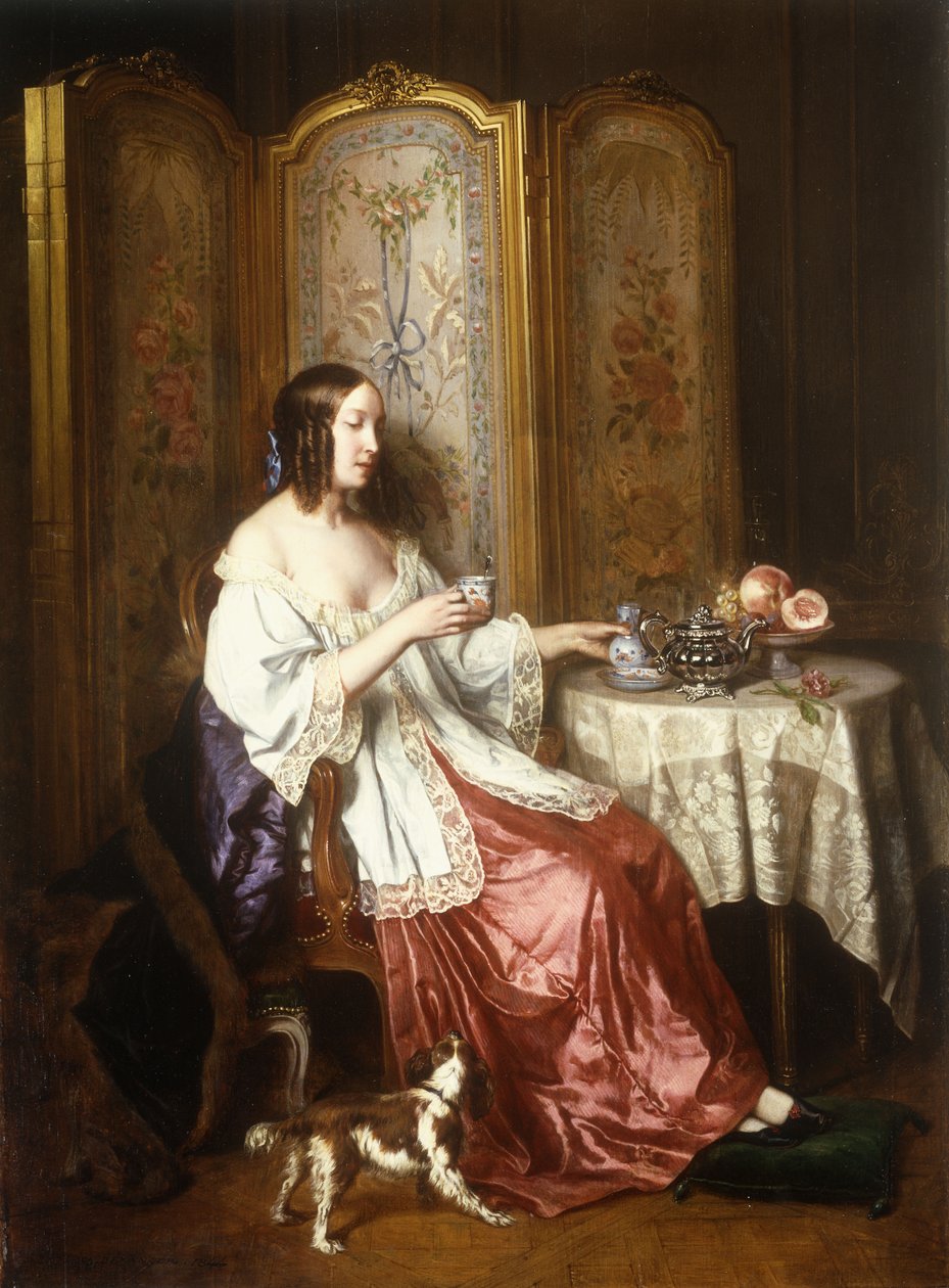 Bir Fincan Çikolata, 1844 by Charles Beranger